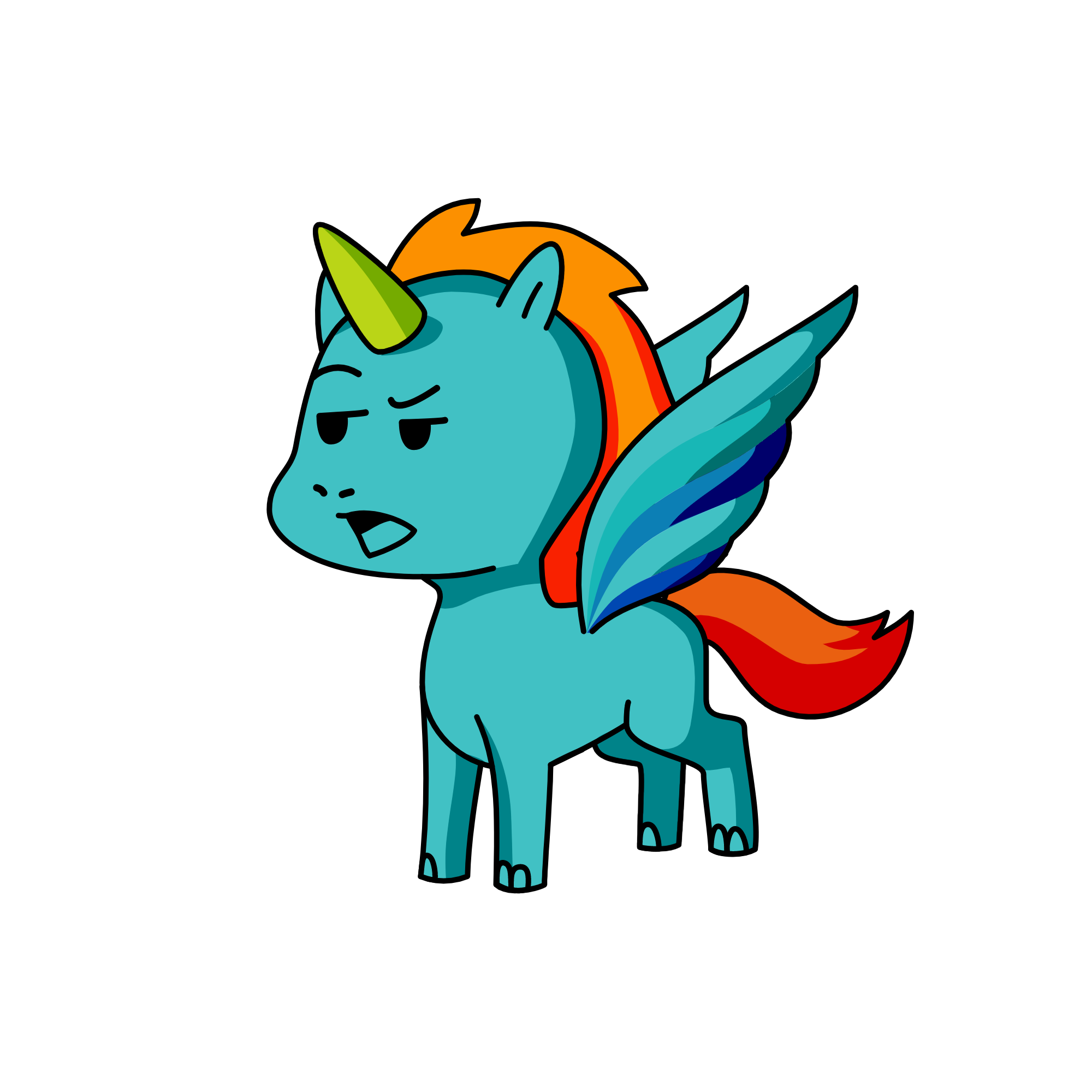 Rainbow Dash, the unicorn