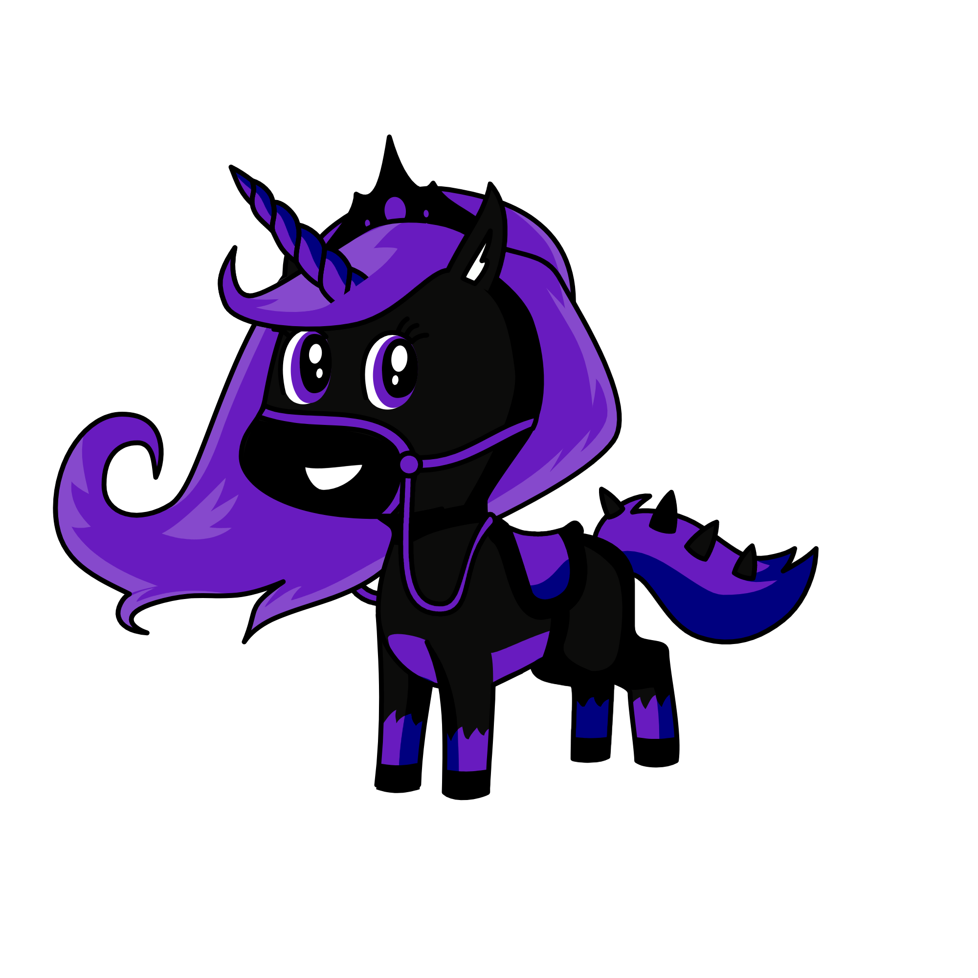 Diana el unicornio de las sombras moradas, the unicorn