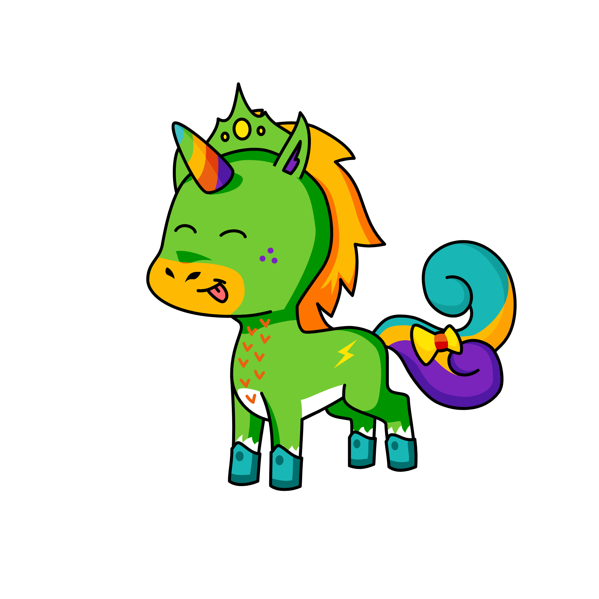 green pie, the unicorn