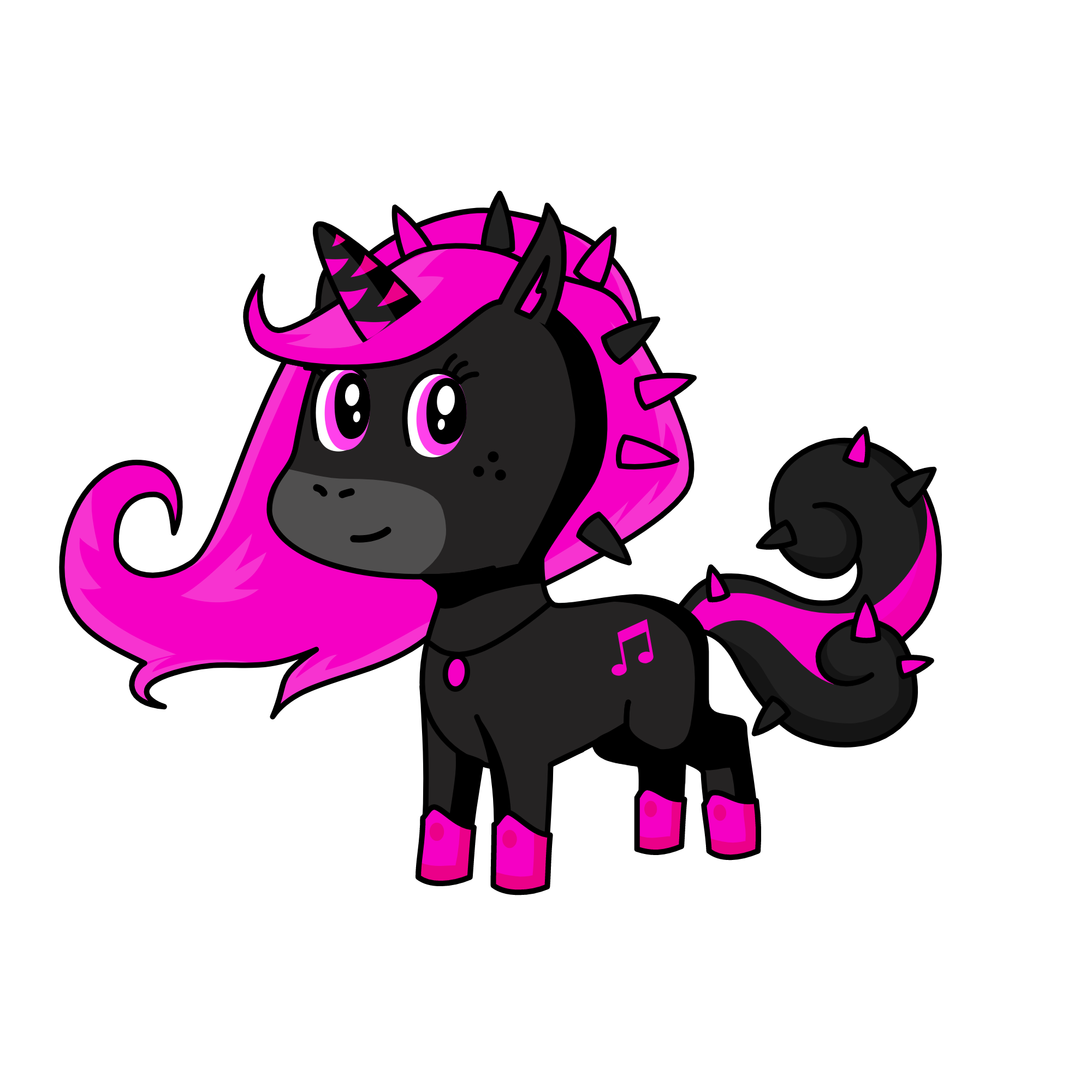 Black pink, the unicorn