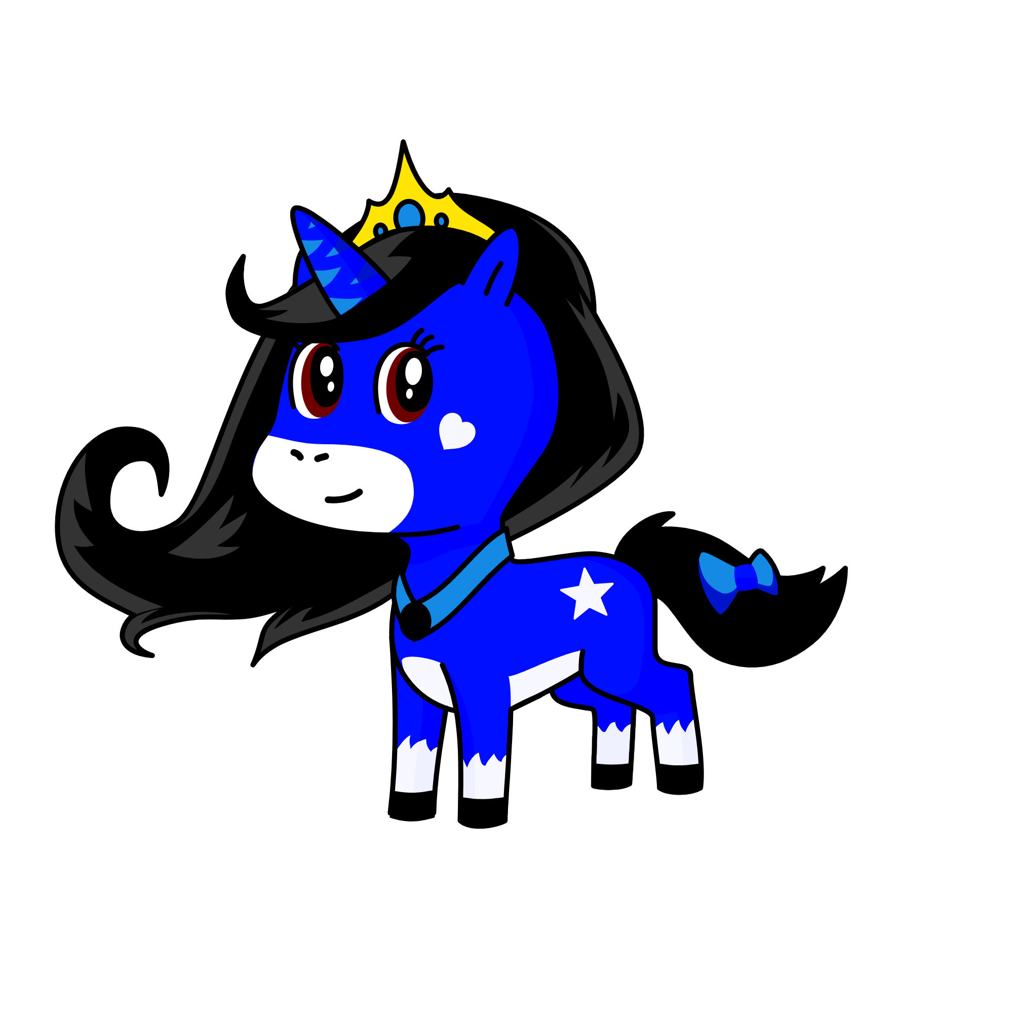 blue la, the unicorn