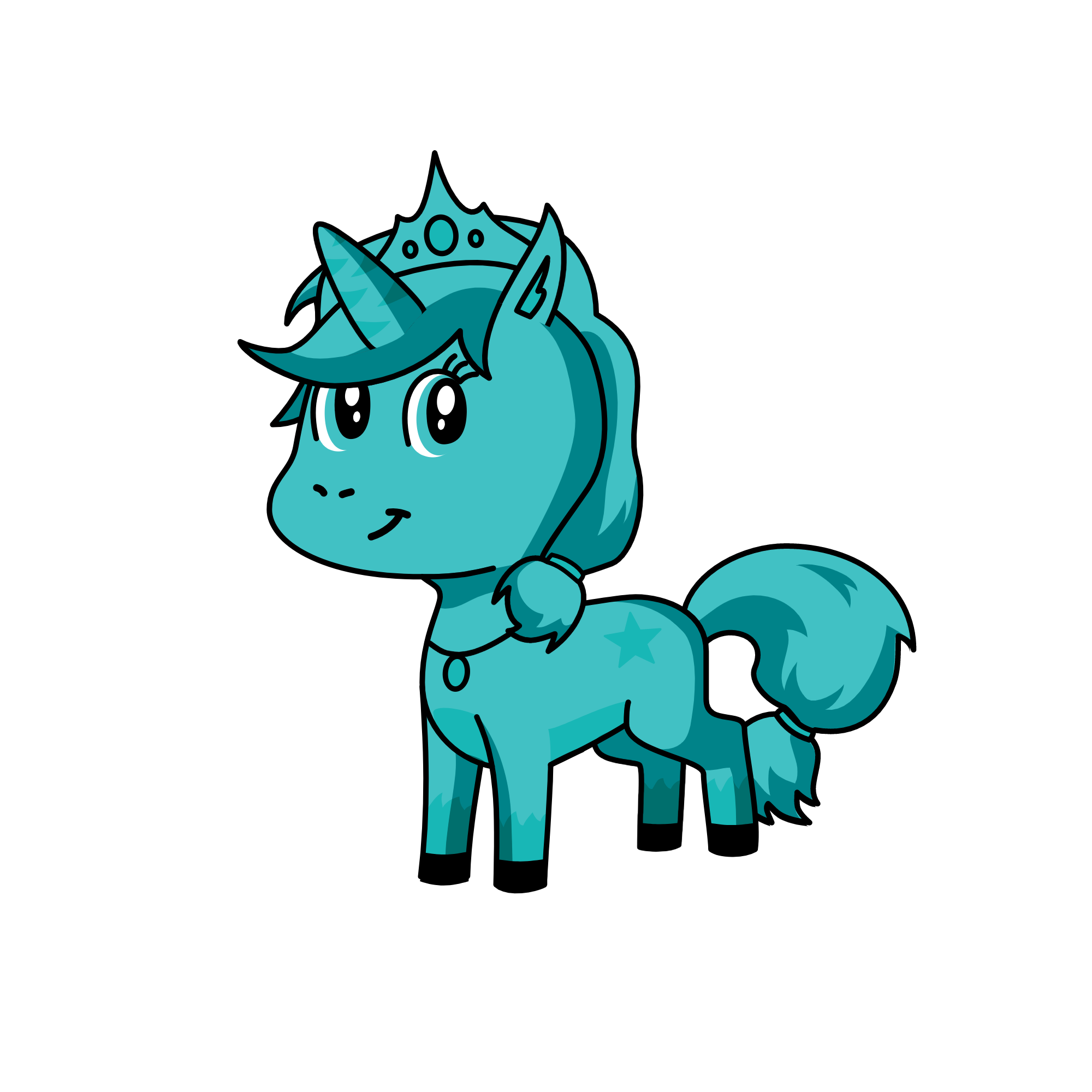 Blue, the unicorn