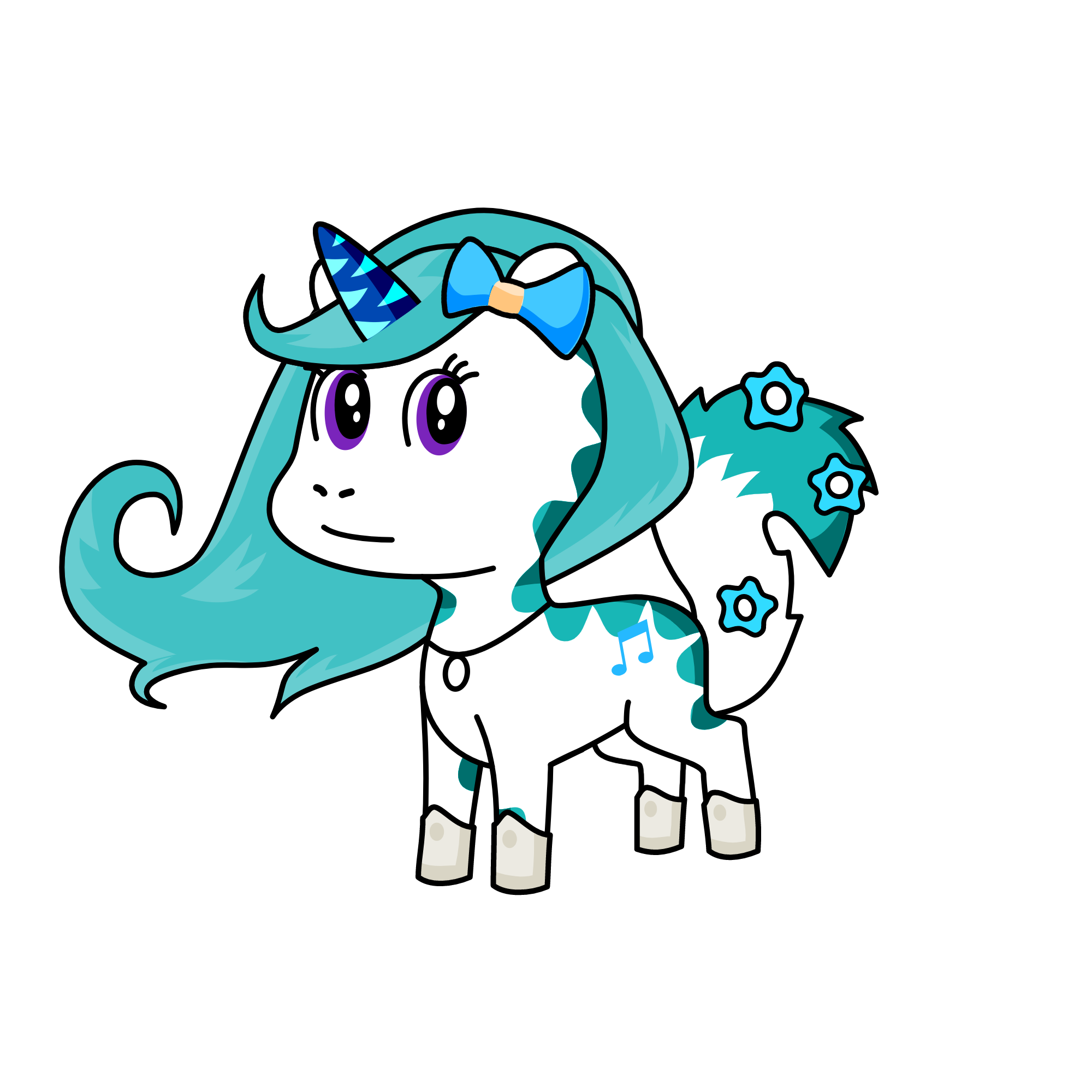 blue betty, the unicorn