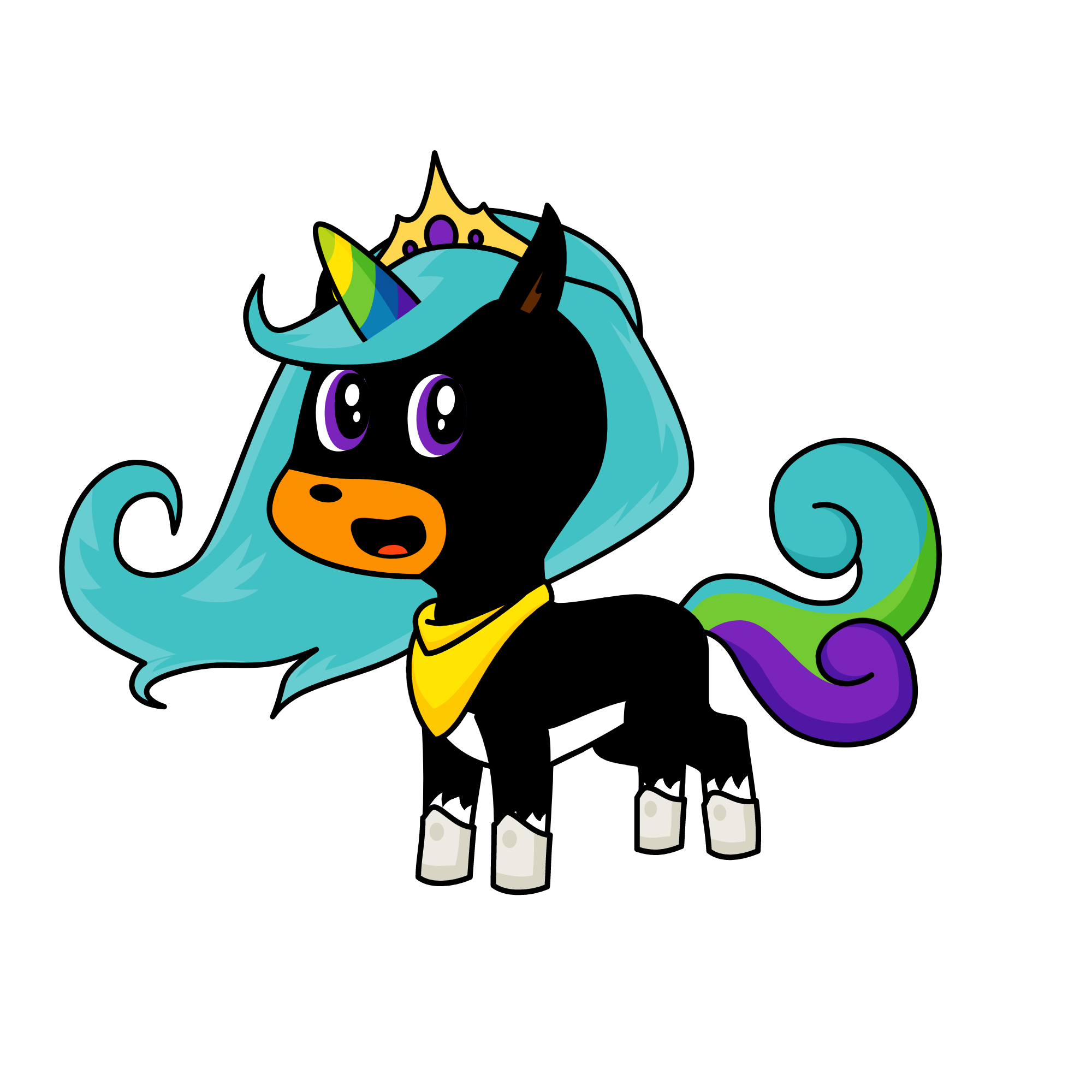 Queen shadowburn, the unicorn