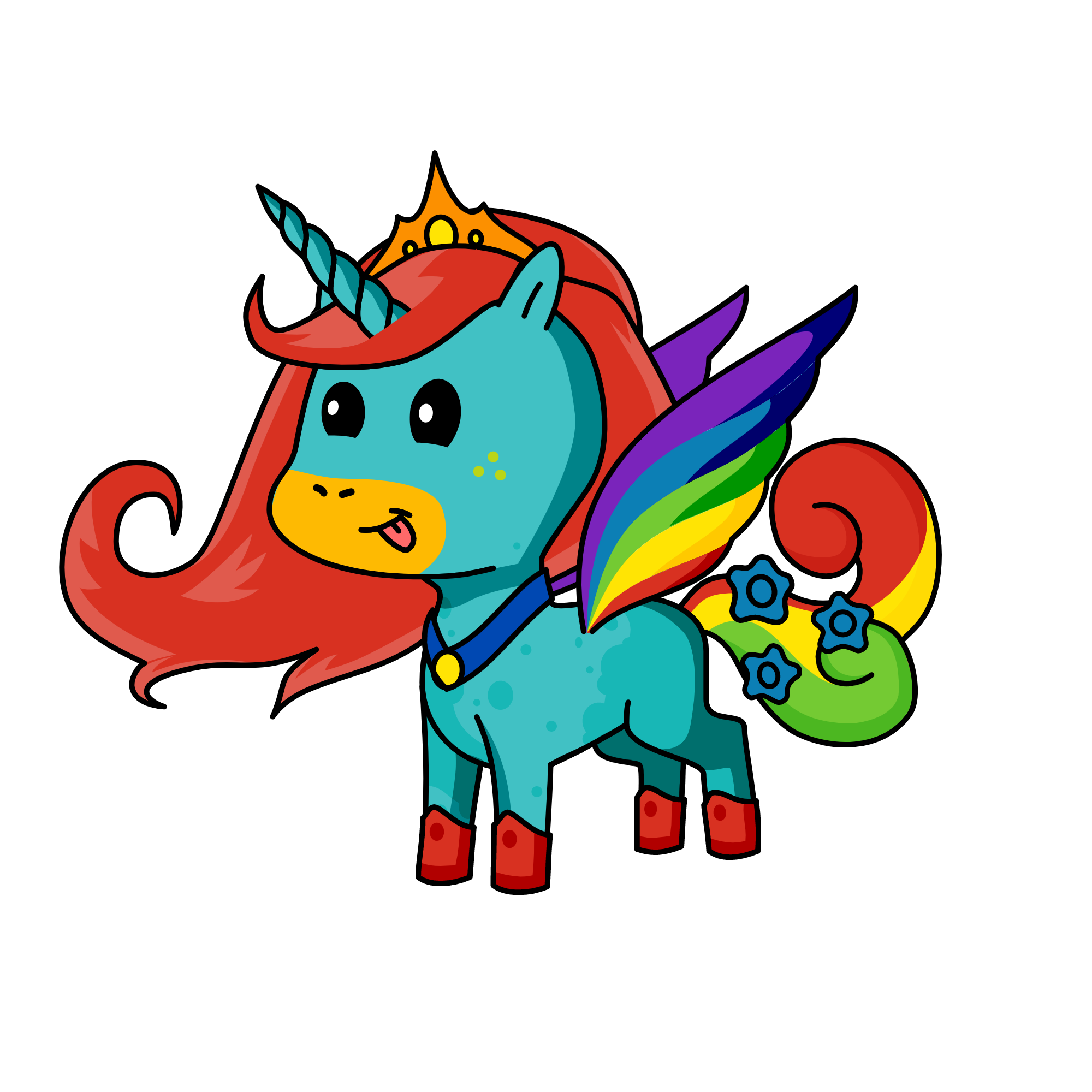 The queen of the moon, the unicorn