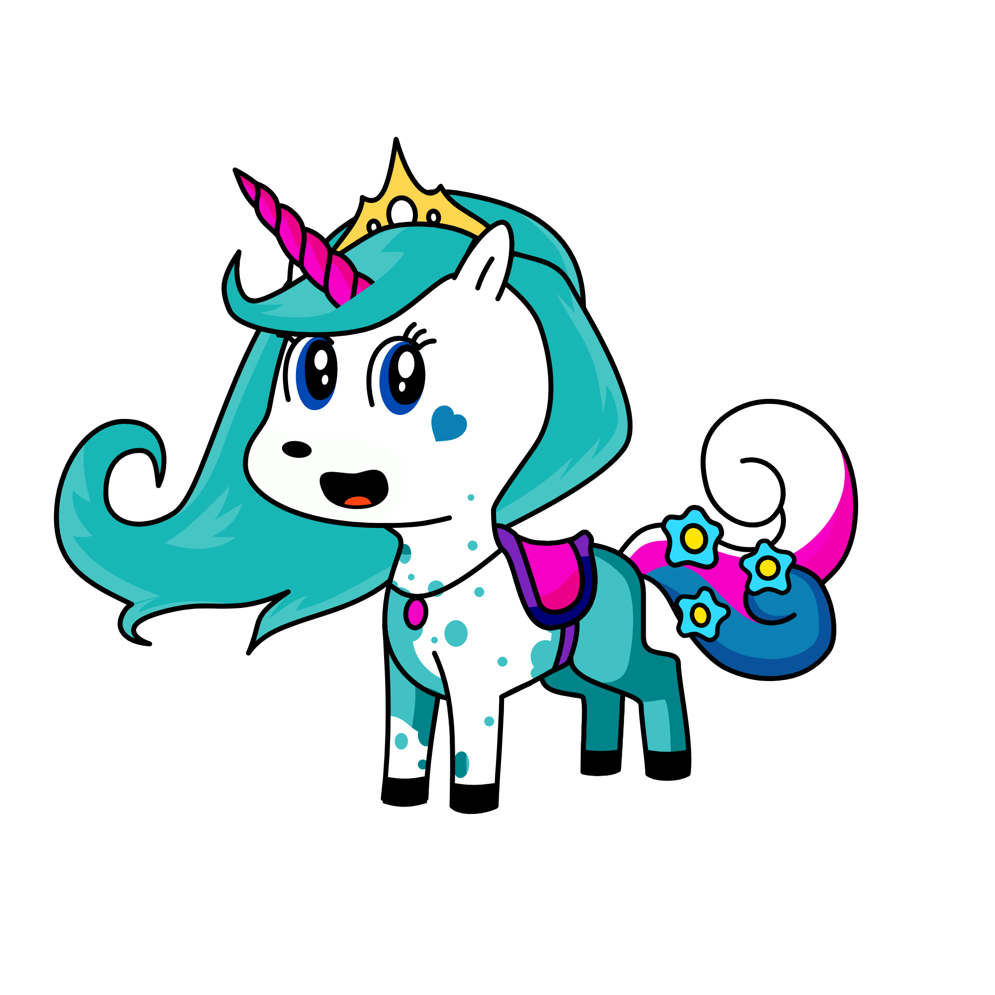 blue, the unicorn