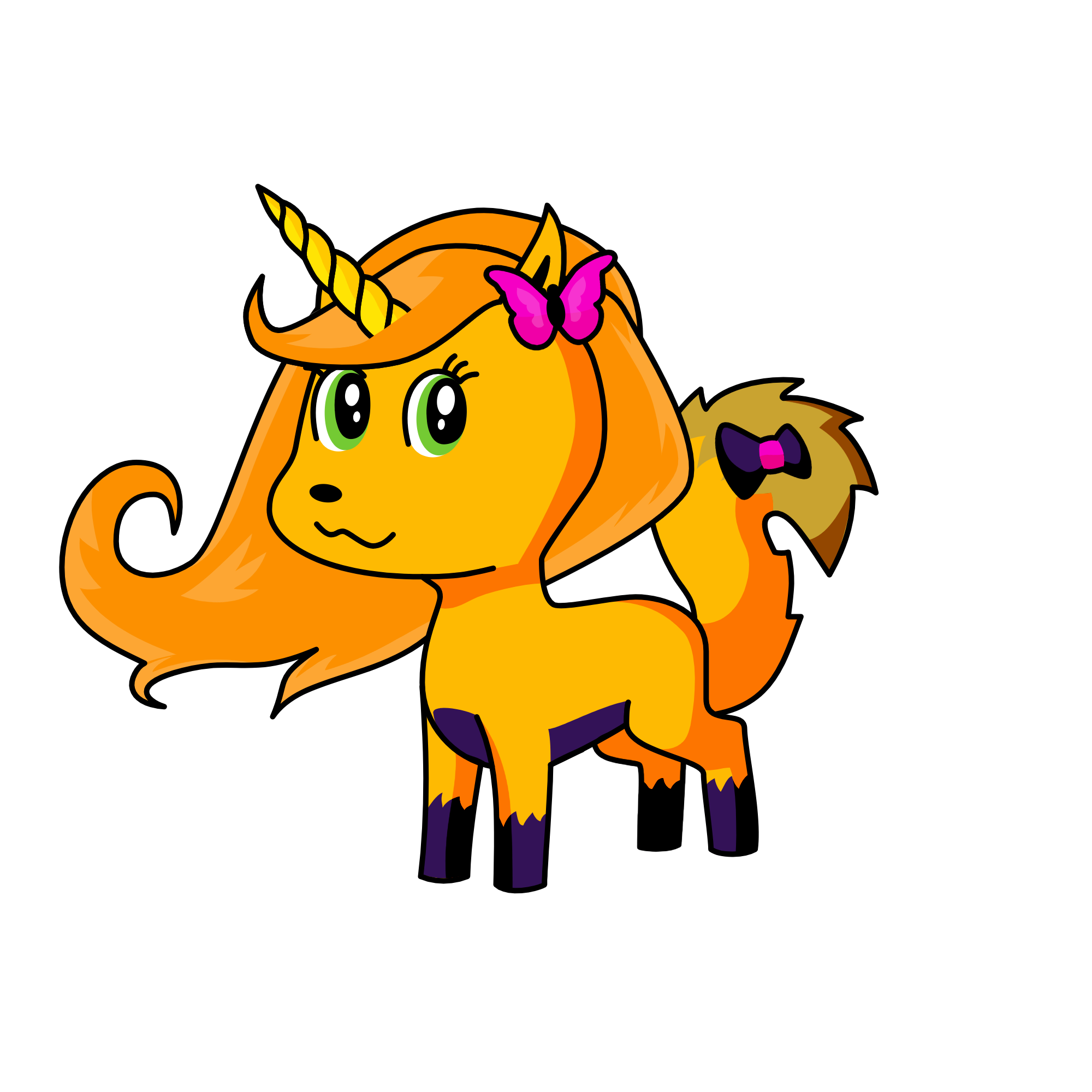 Foxxy, the unicorn