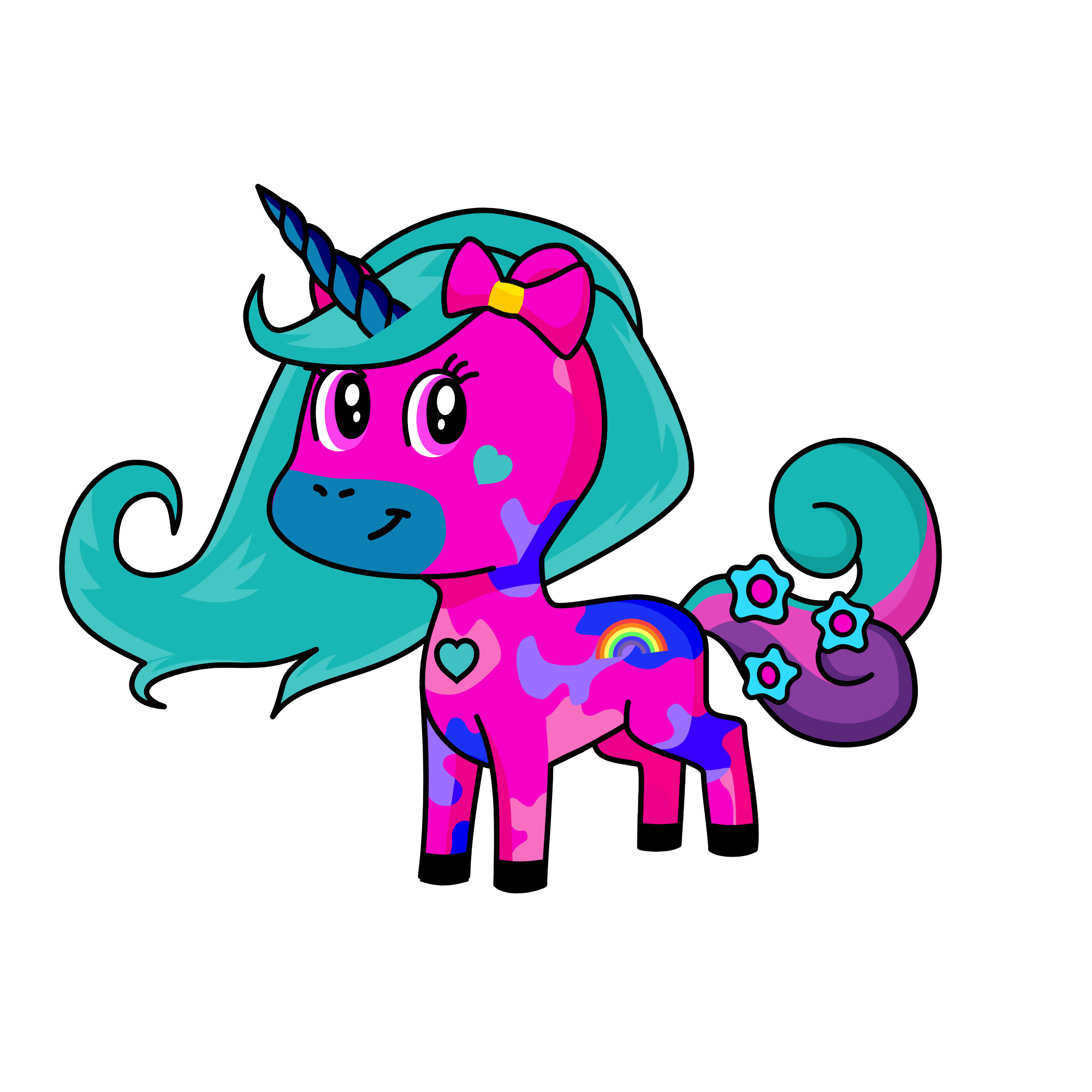 Rainbow, the unicorn