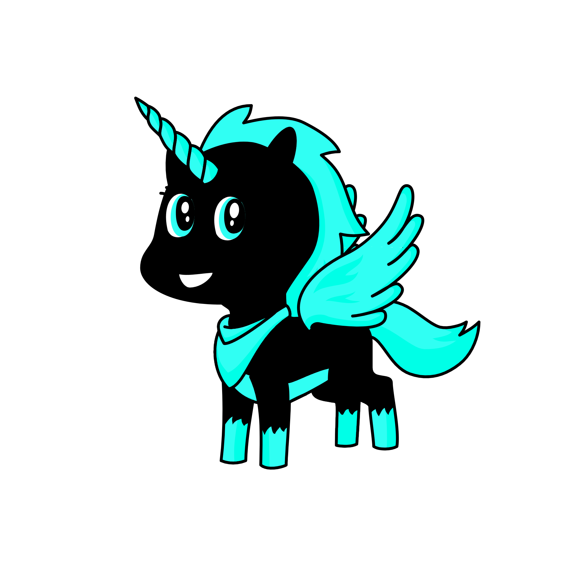BLUE, the unicorn