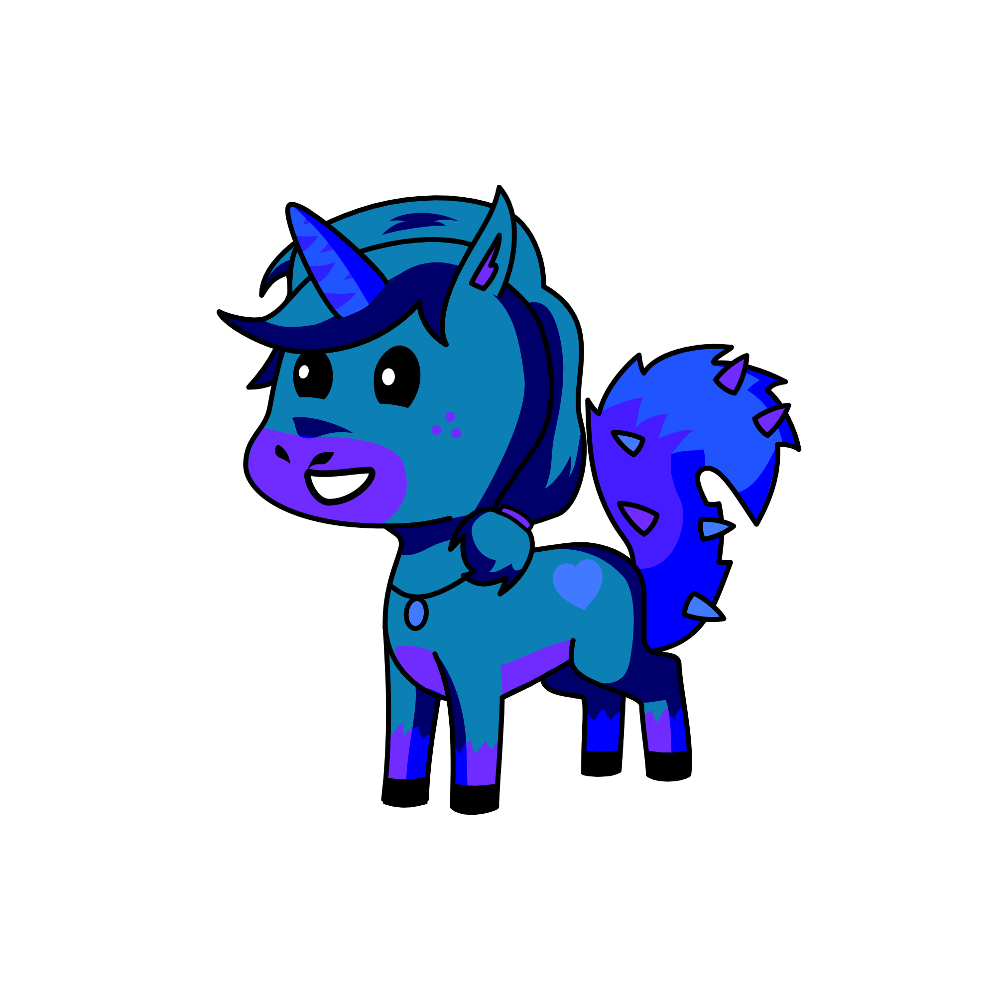 blupy!!!, the unicorn