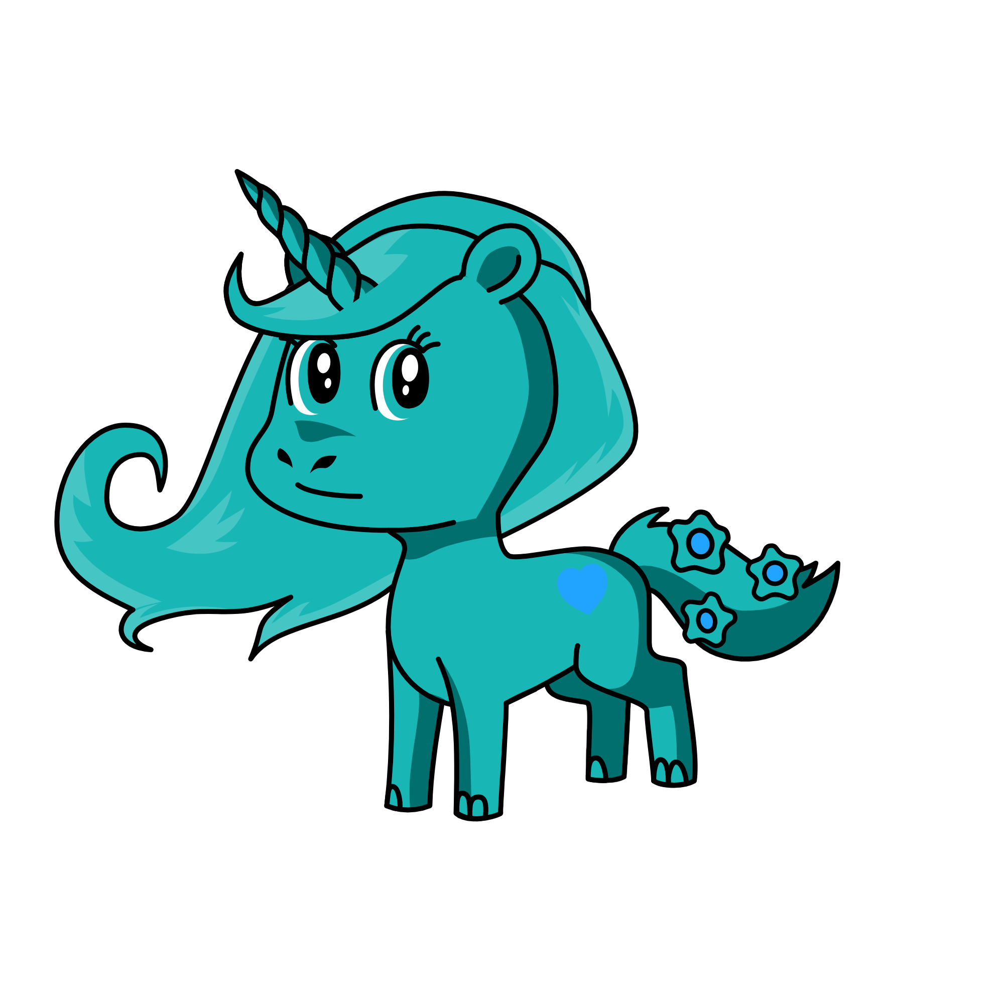 Blubey!!, the unicorn