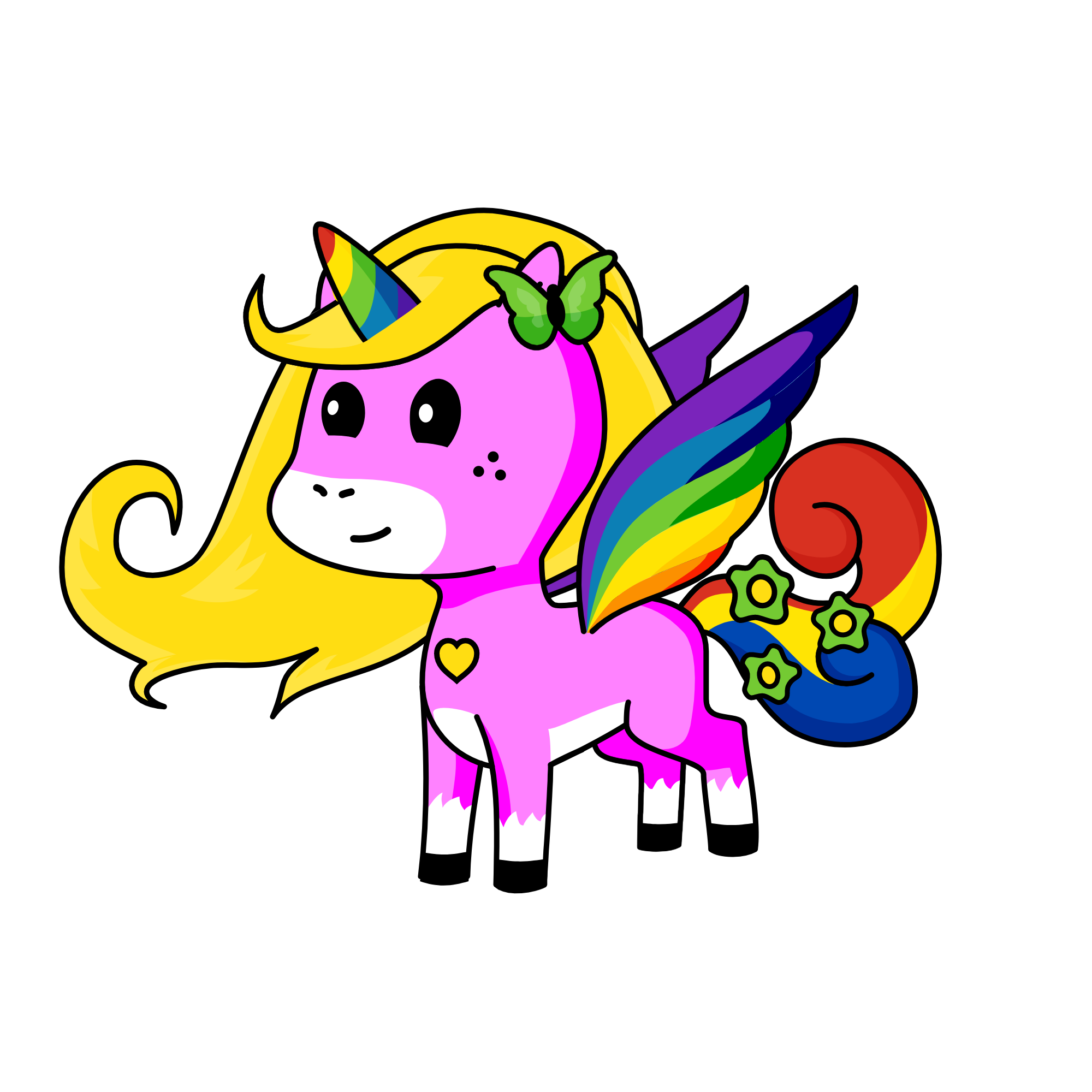 Rainbow, the unicorn