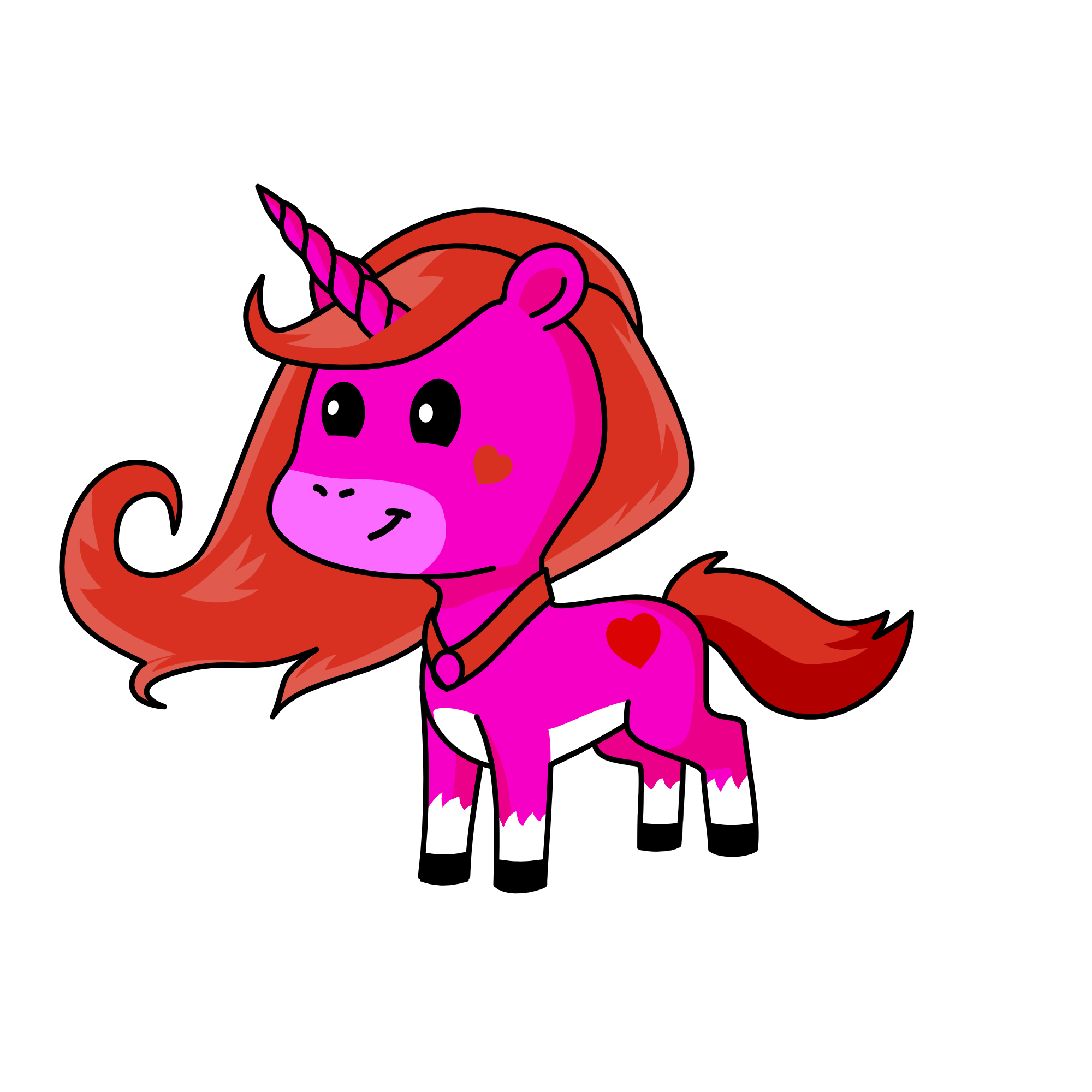 happy valentine day, the unicorn