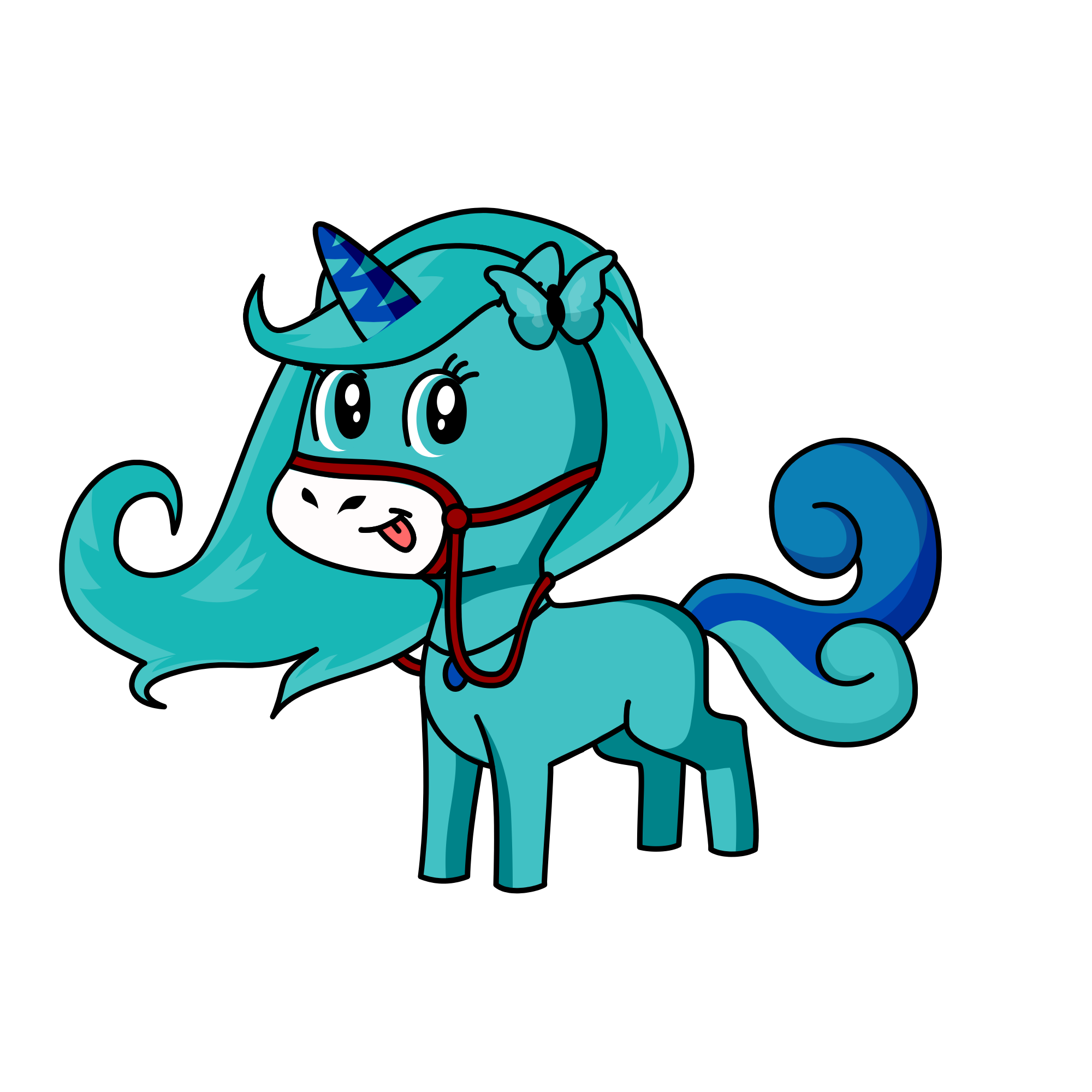 Bluey, the unicorn