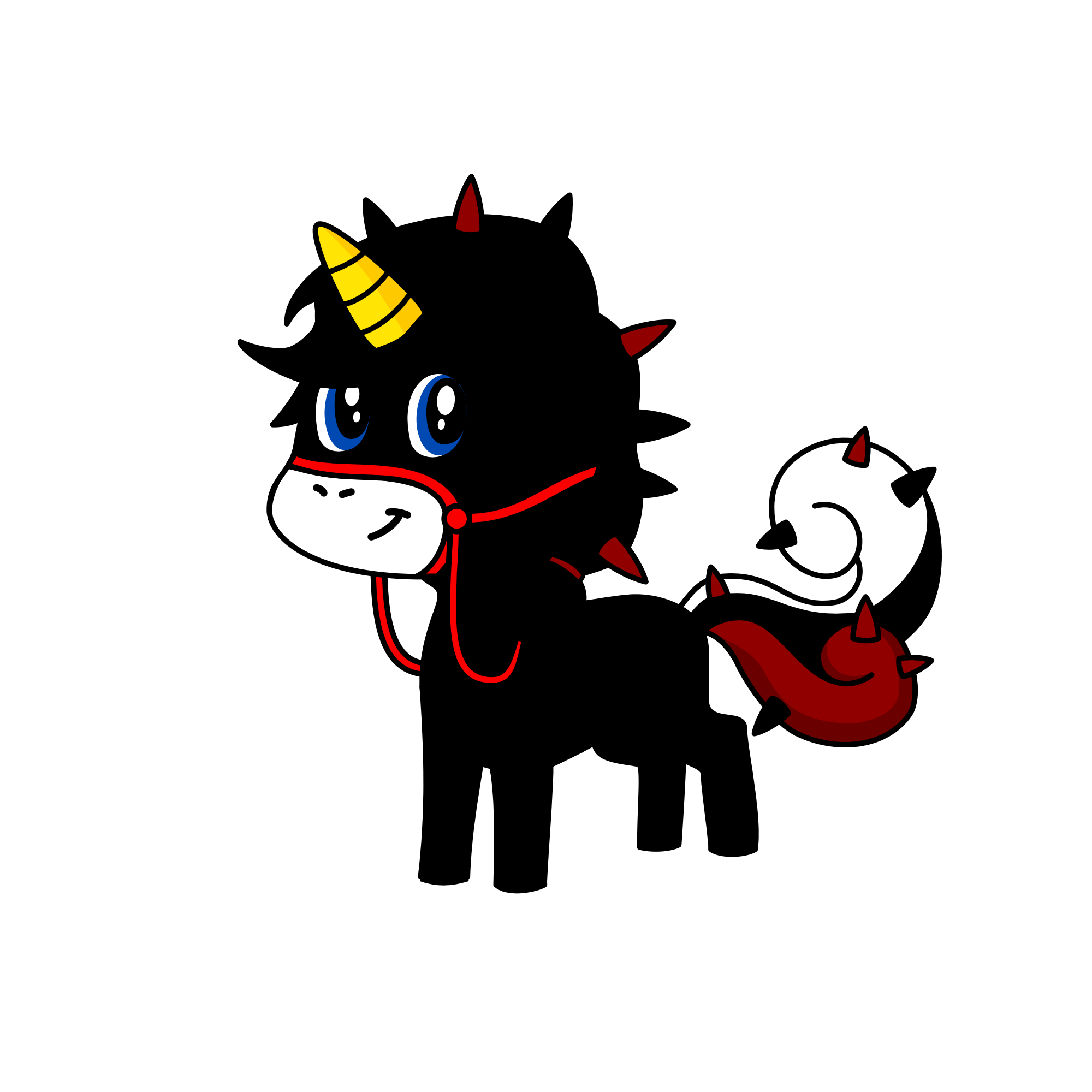 Blacky, the unicorn