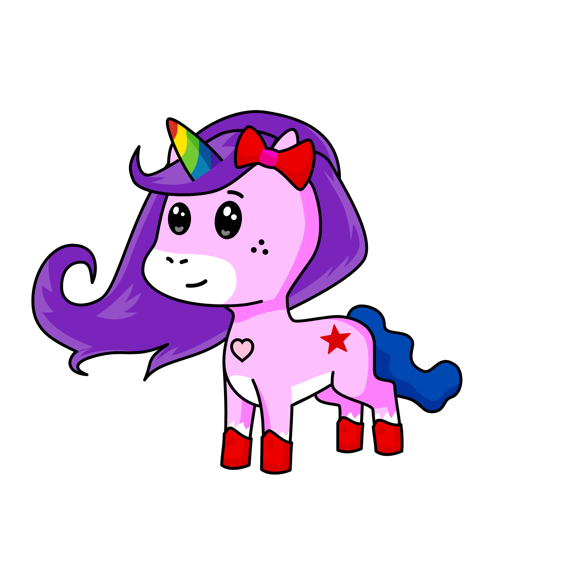 Rainbow, the unicorn