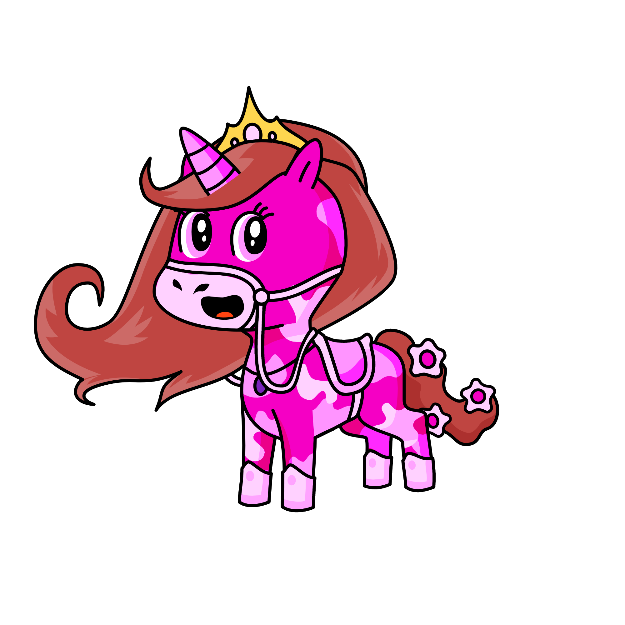 Queen anna from frozen, the unicorn