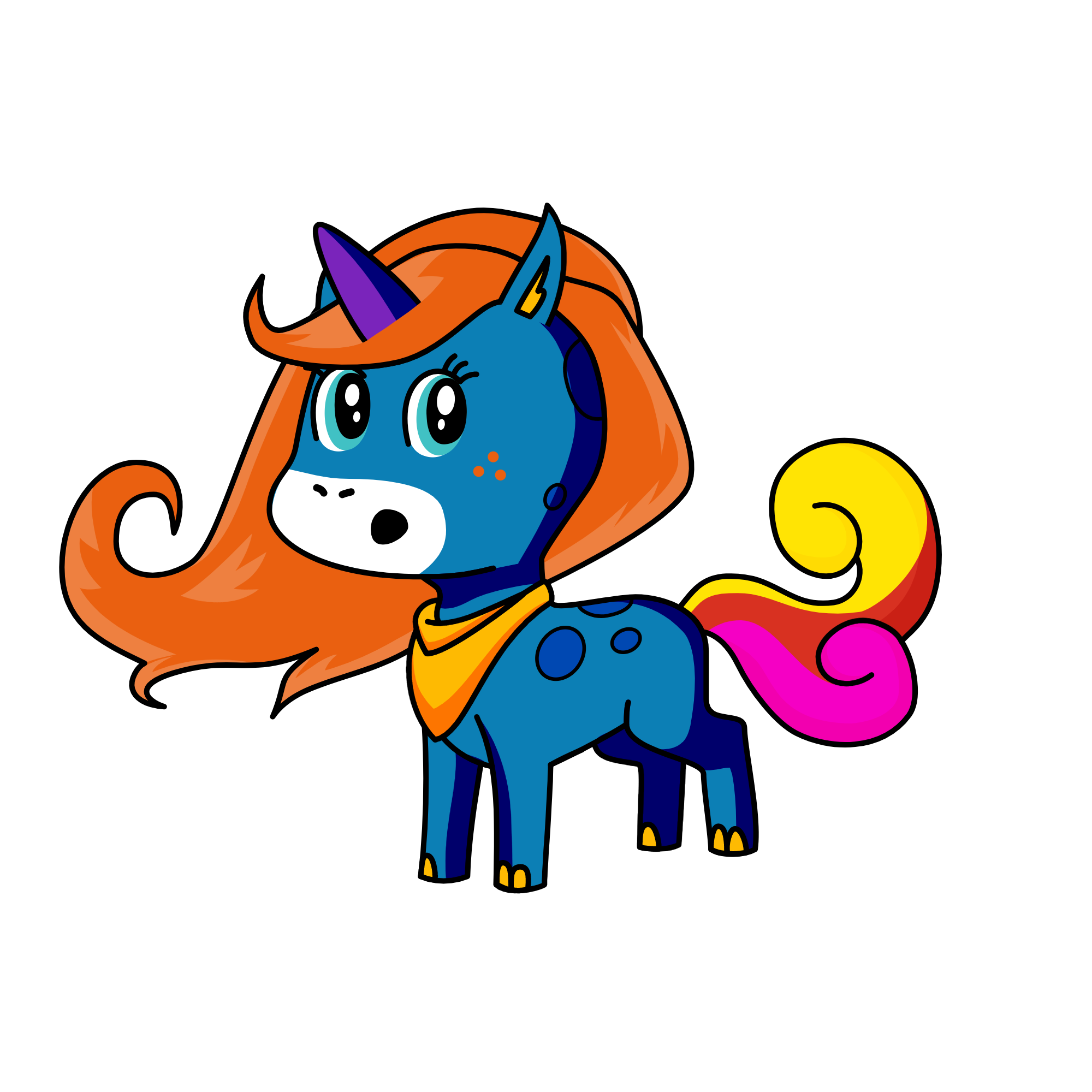 Lonely winged unicorn , the unicorn