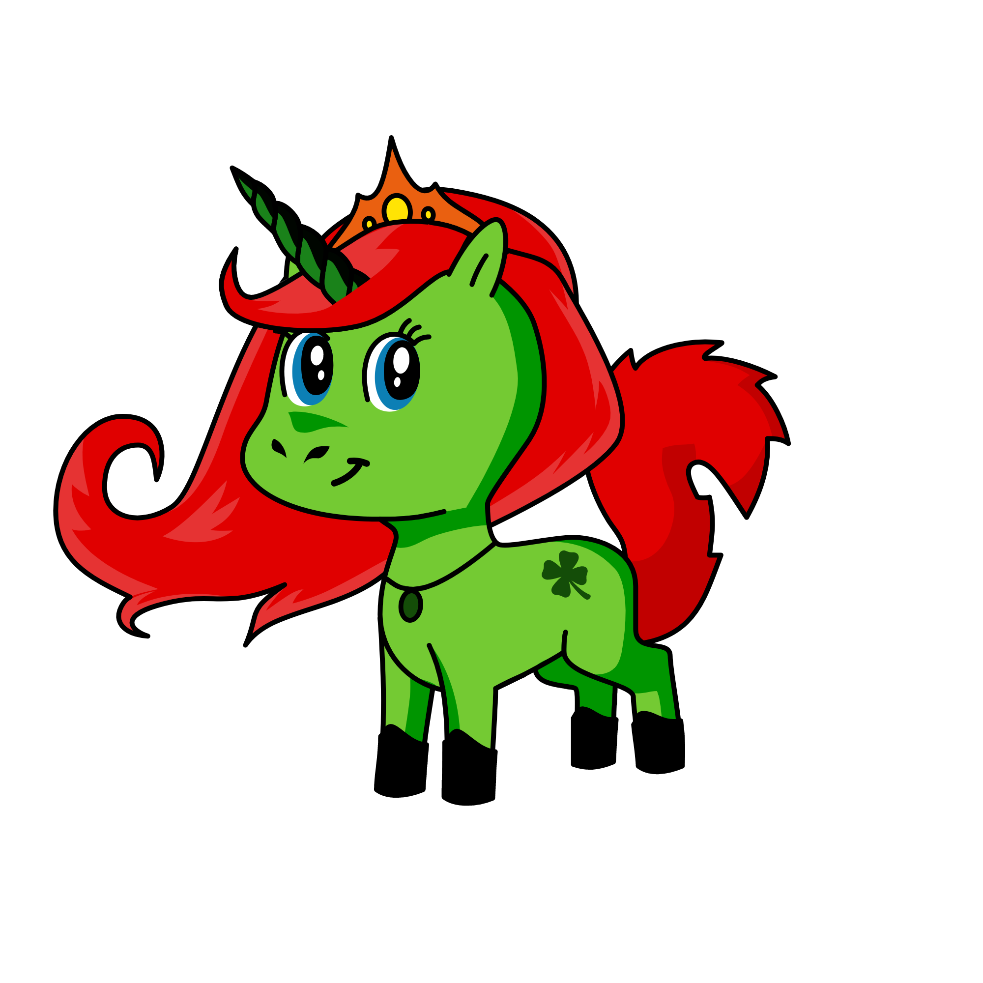 Flora fox, the unicorn
