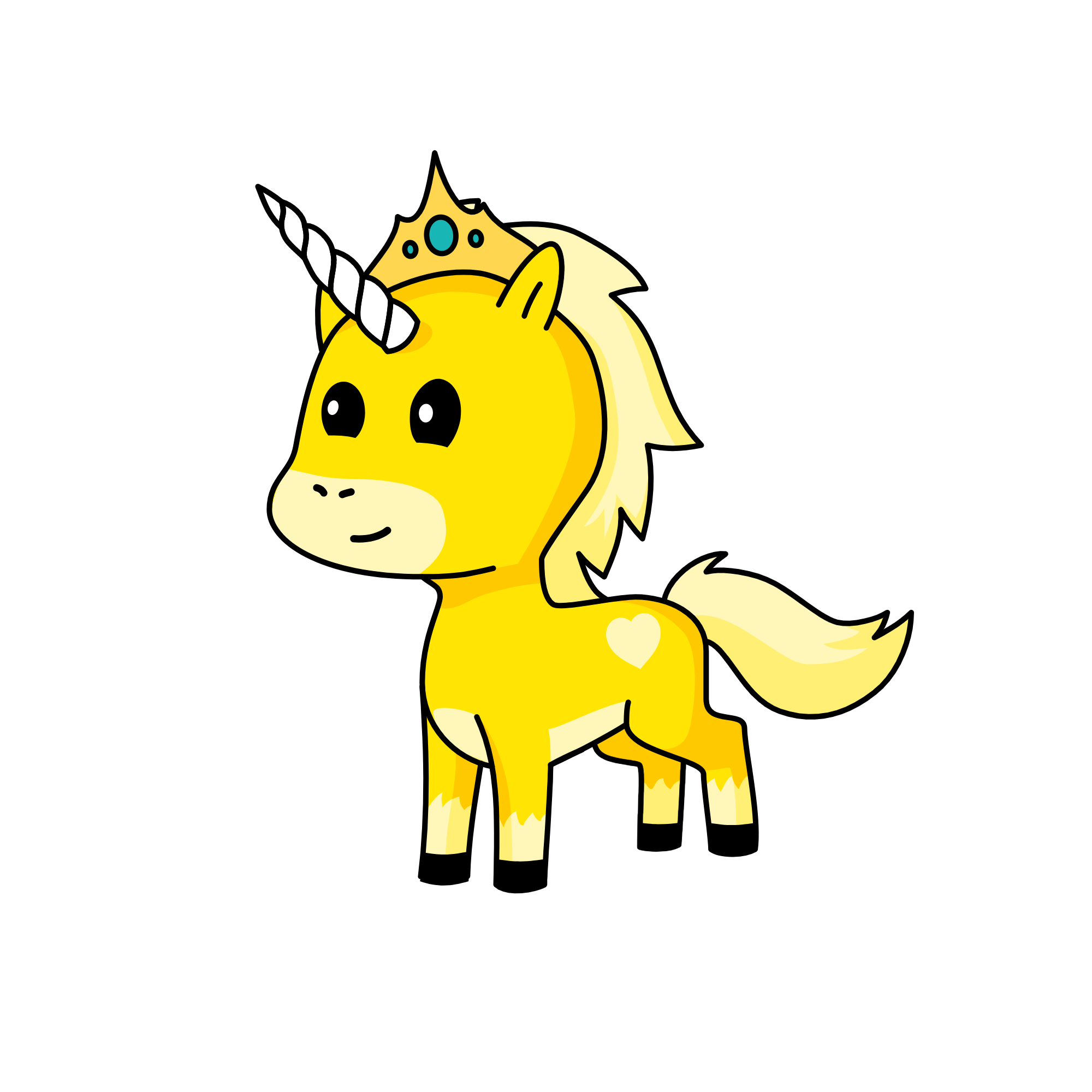 yellow, the unicorn