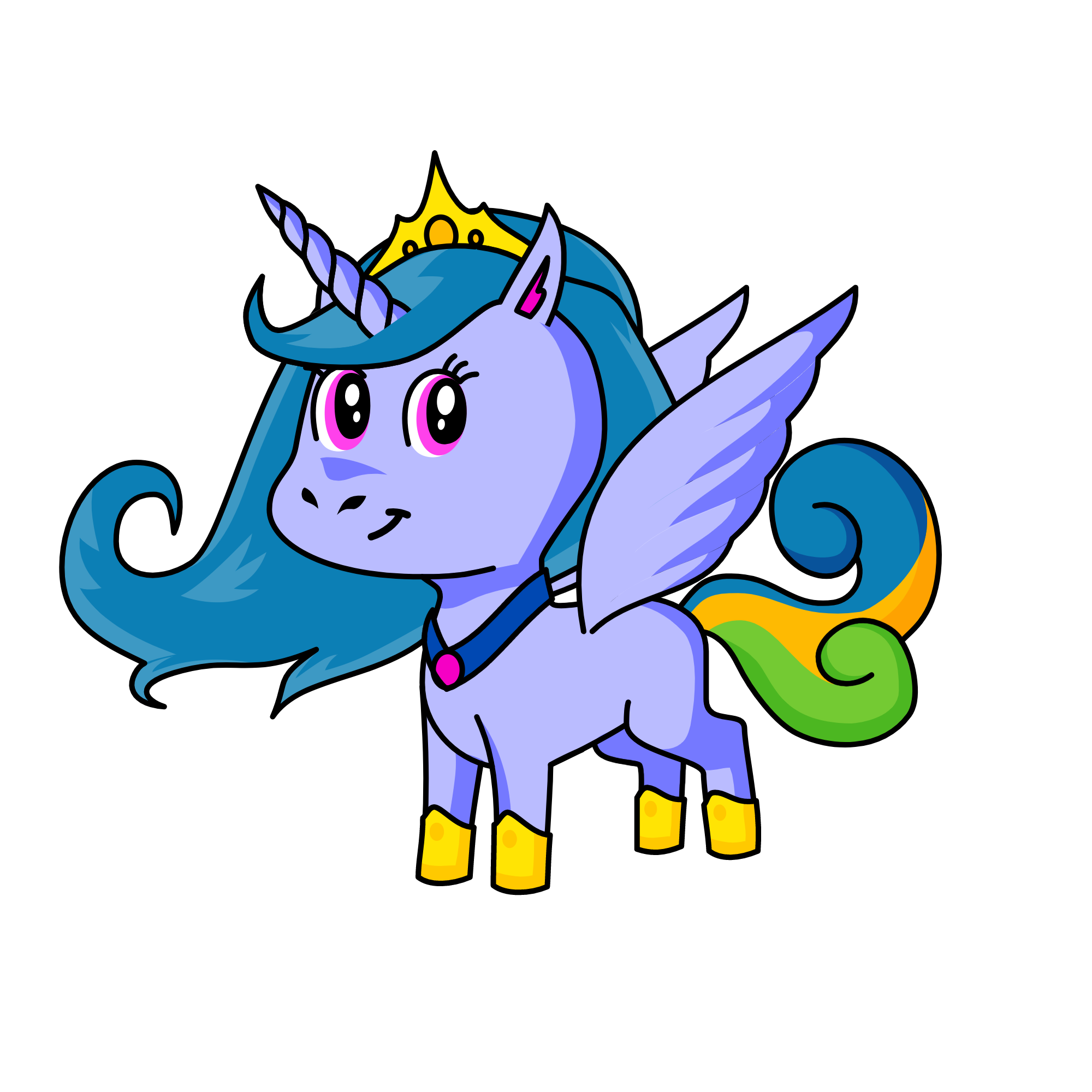 Princess Rainbow Dash, the unicorn