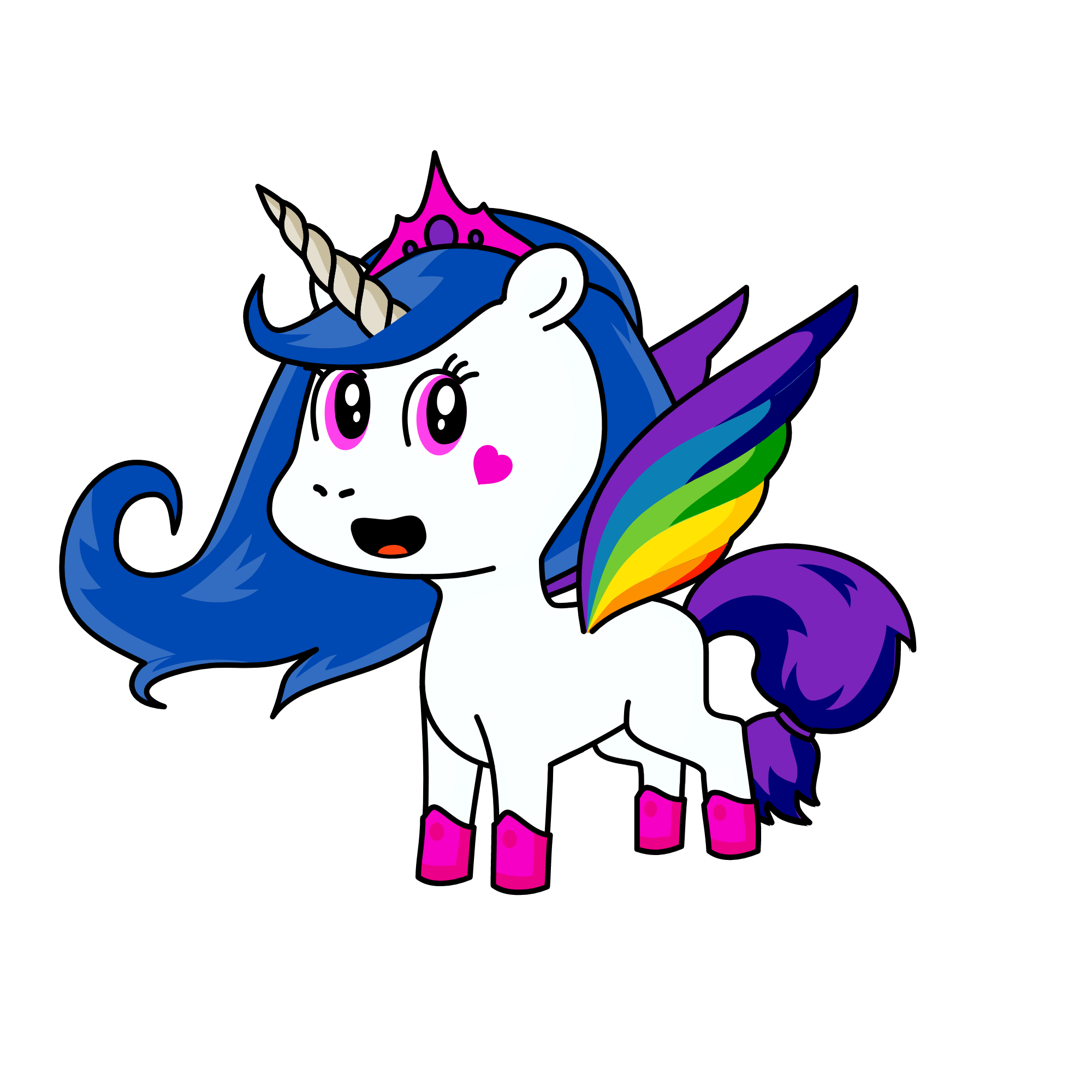 Princess snow, the unicorn