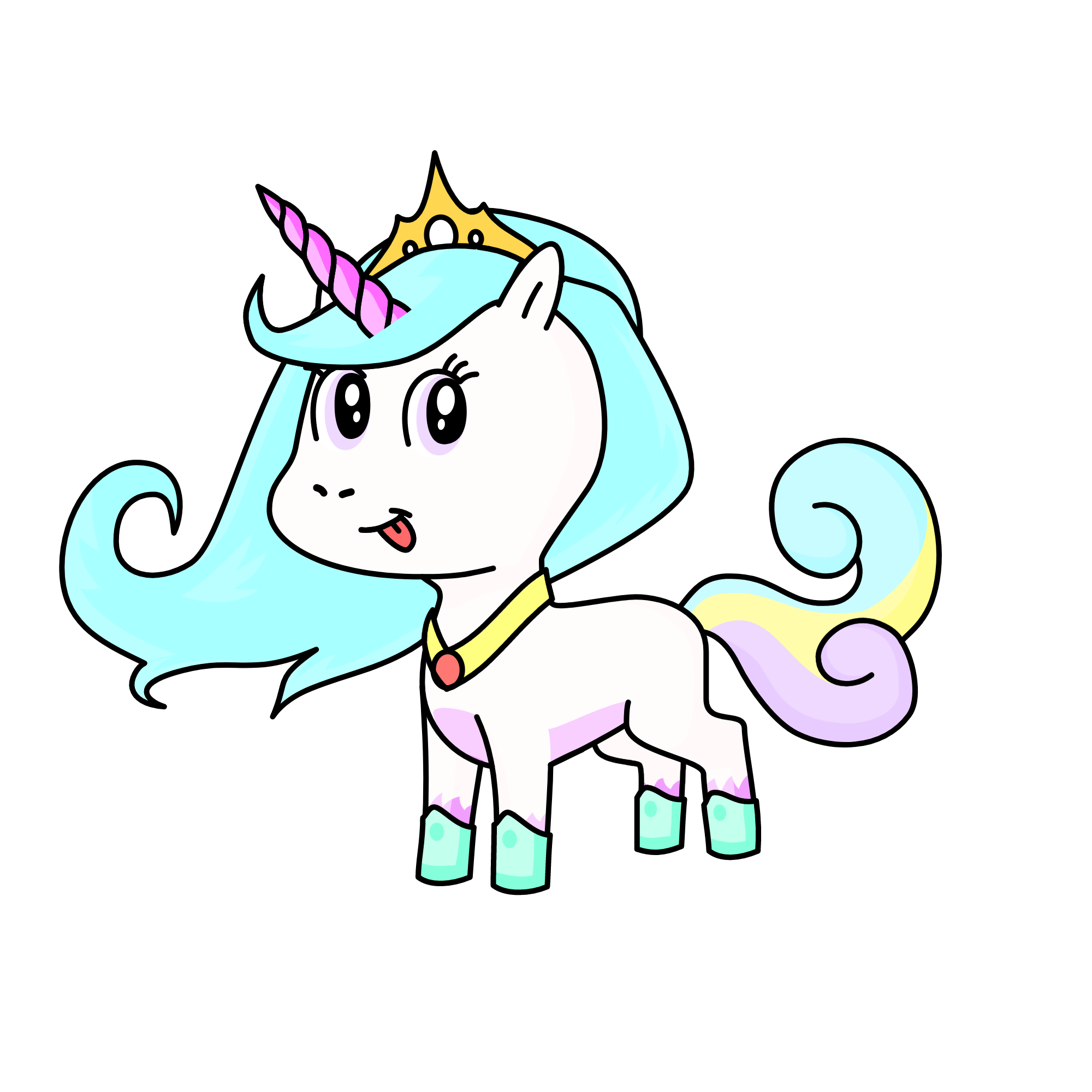 Princess Sparkle, the unicorn