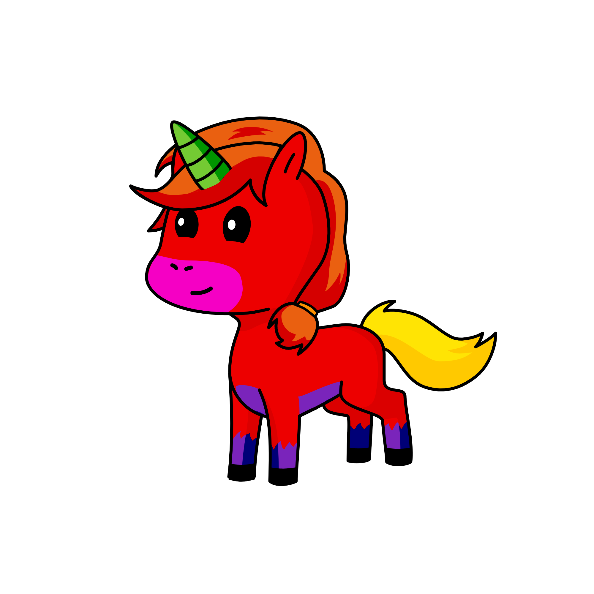 Bow, the unicorn