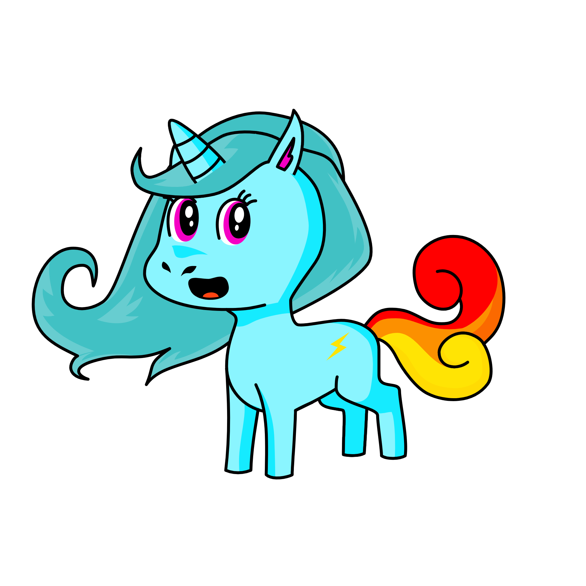 Rainbow Dash, the unicorn