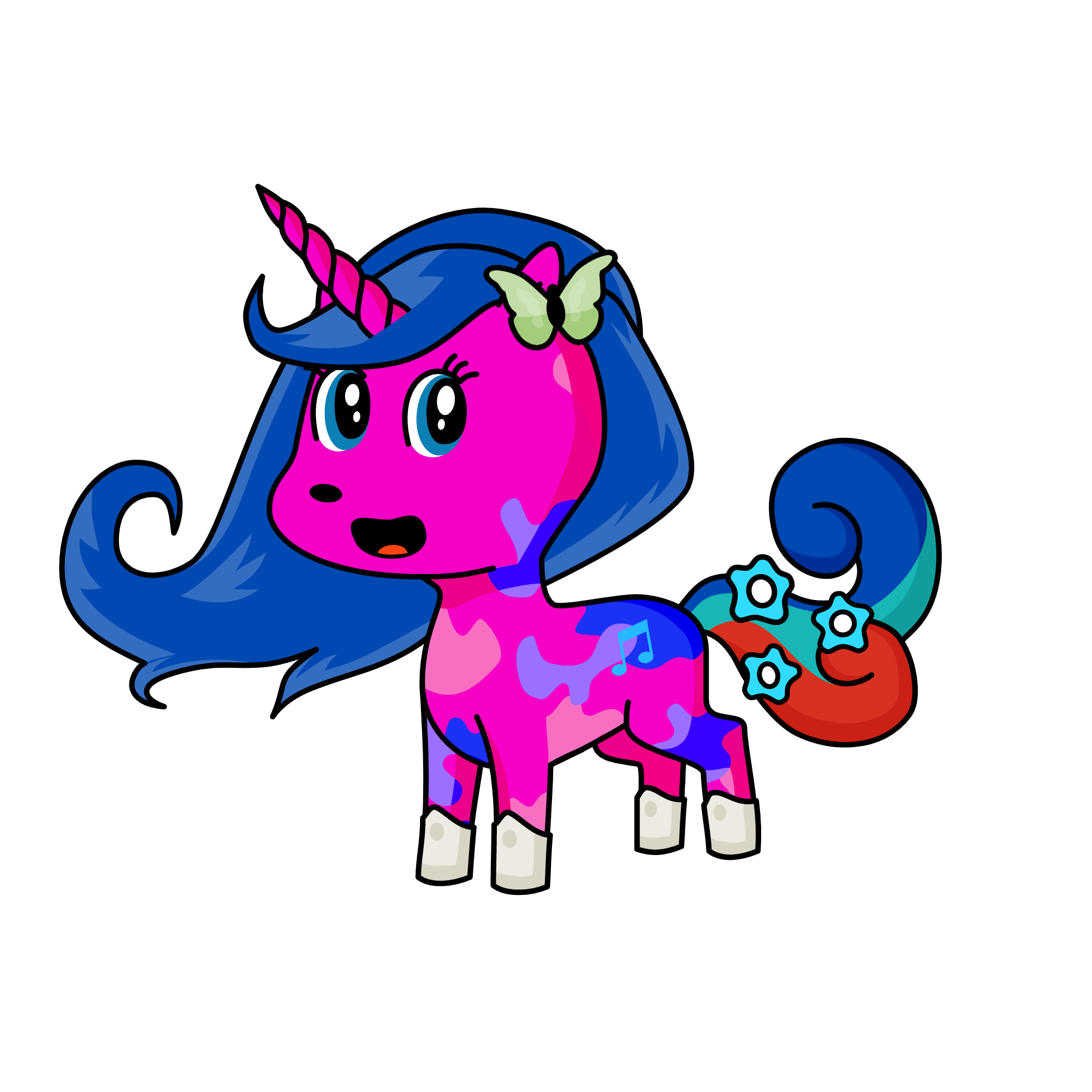 butterfly, the unicorn