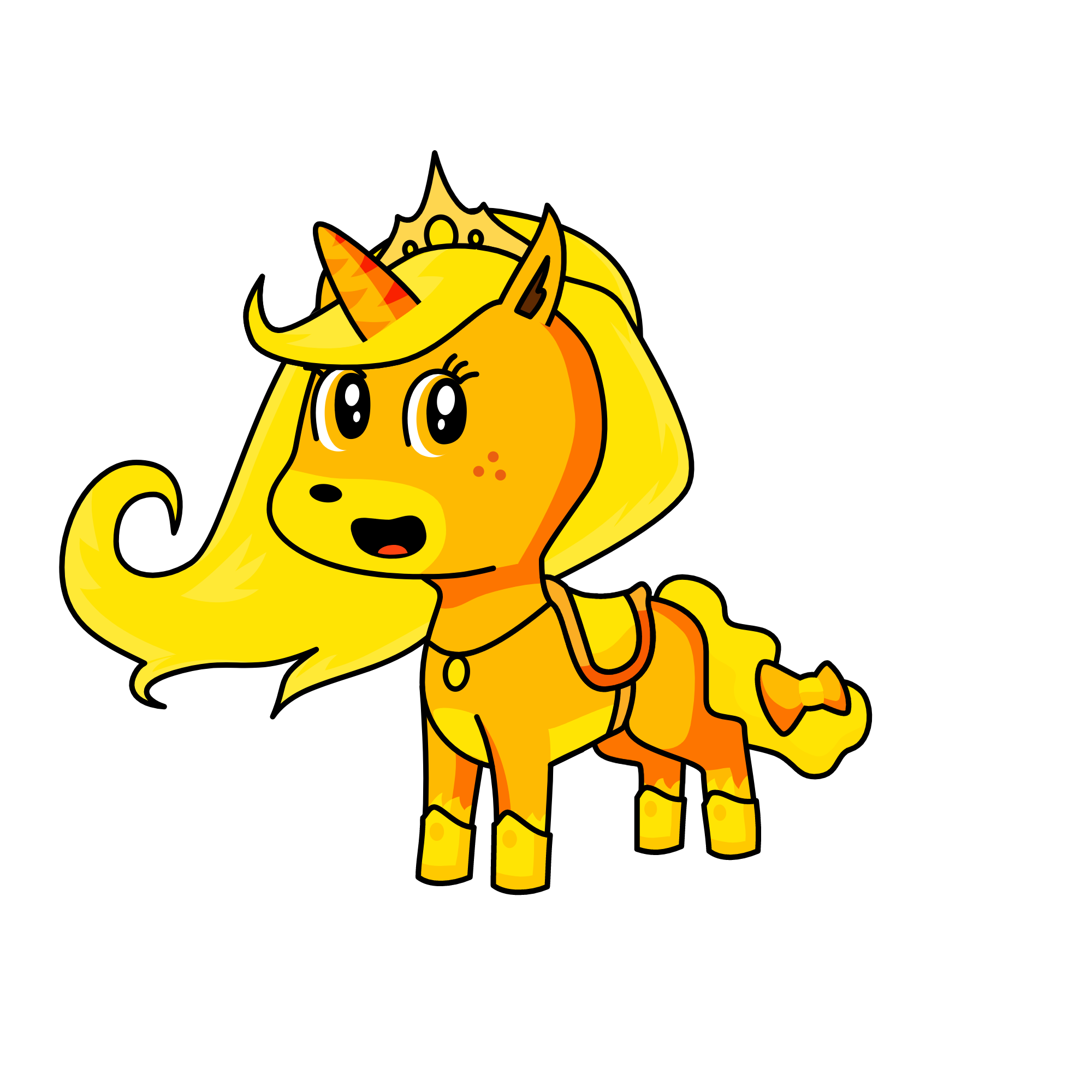 Sunset, the unicorn
