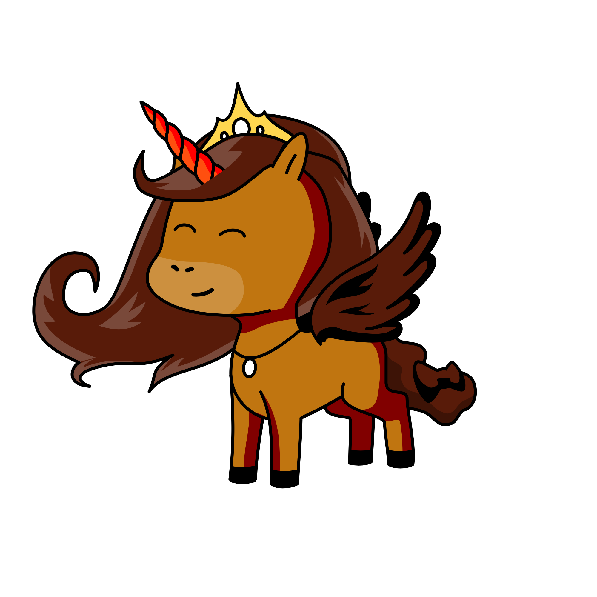 Browny, the unicorn