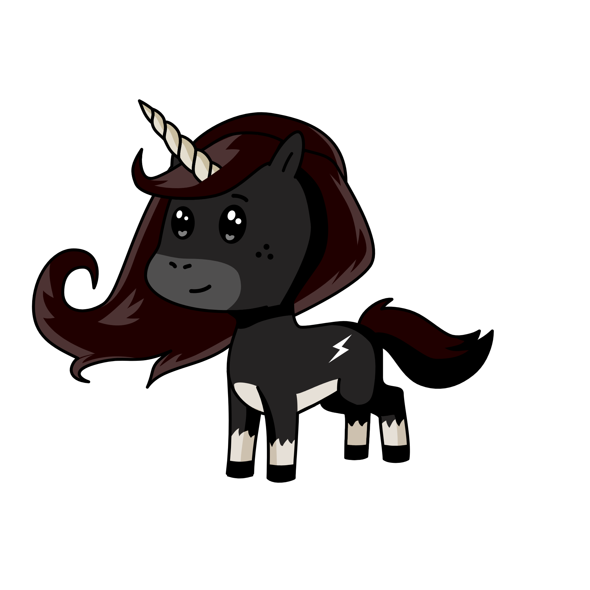 Moon light darkness, the unicorn