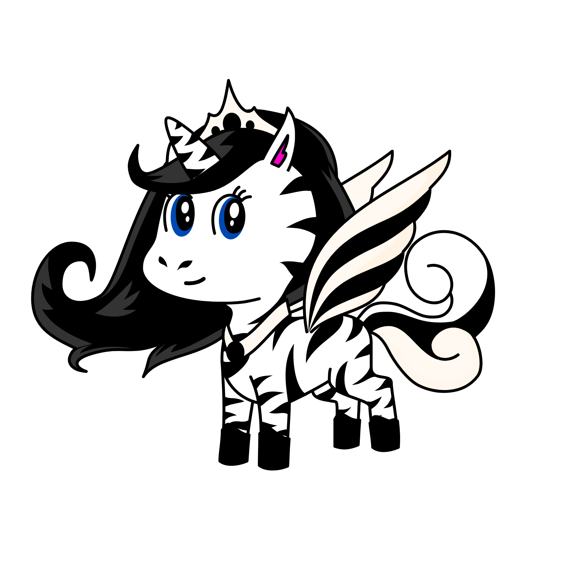 Queen of Zebras , the unicorn
