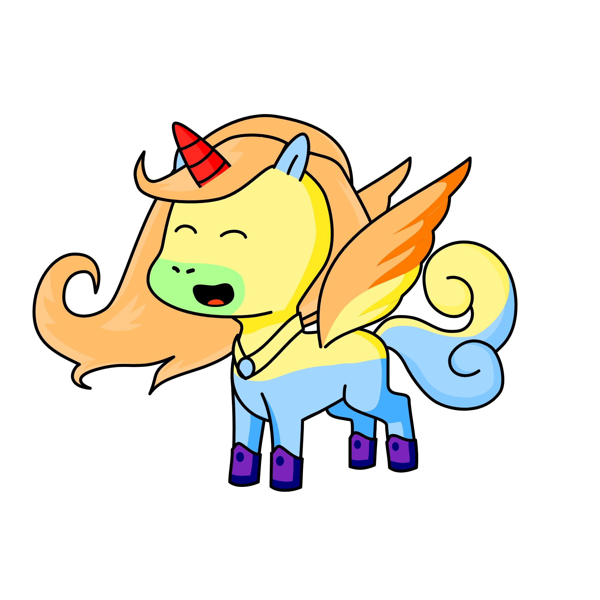 Rainbow, the unicorn