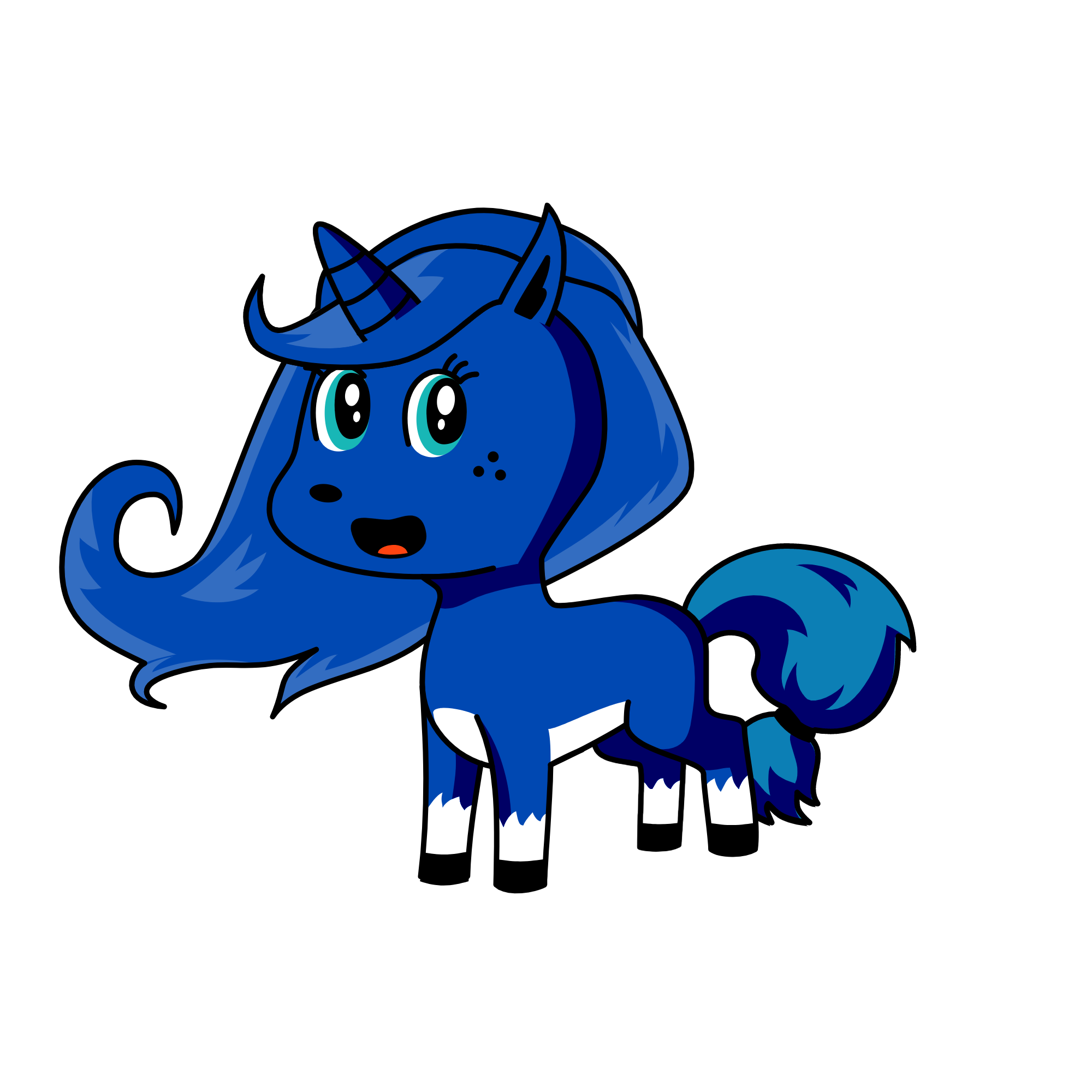 wild ocean foxicorn that is a RARE spesies, the unicorn