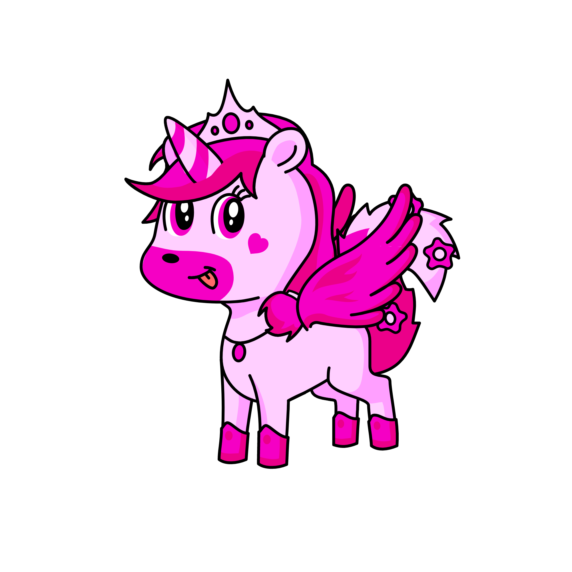 Princess pink , the unicorn