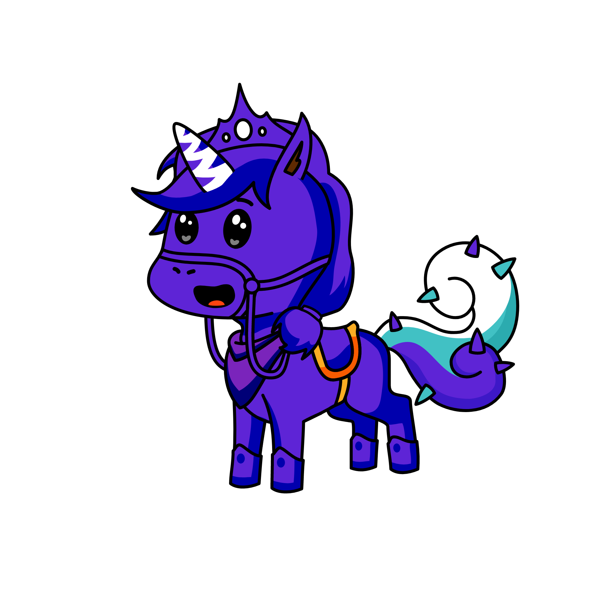 Purple Girl , the unicorn