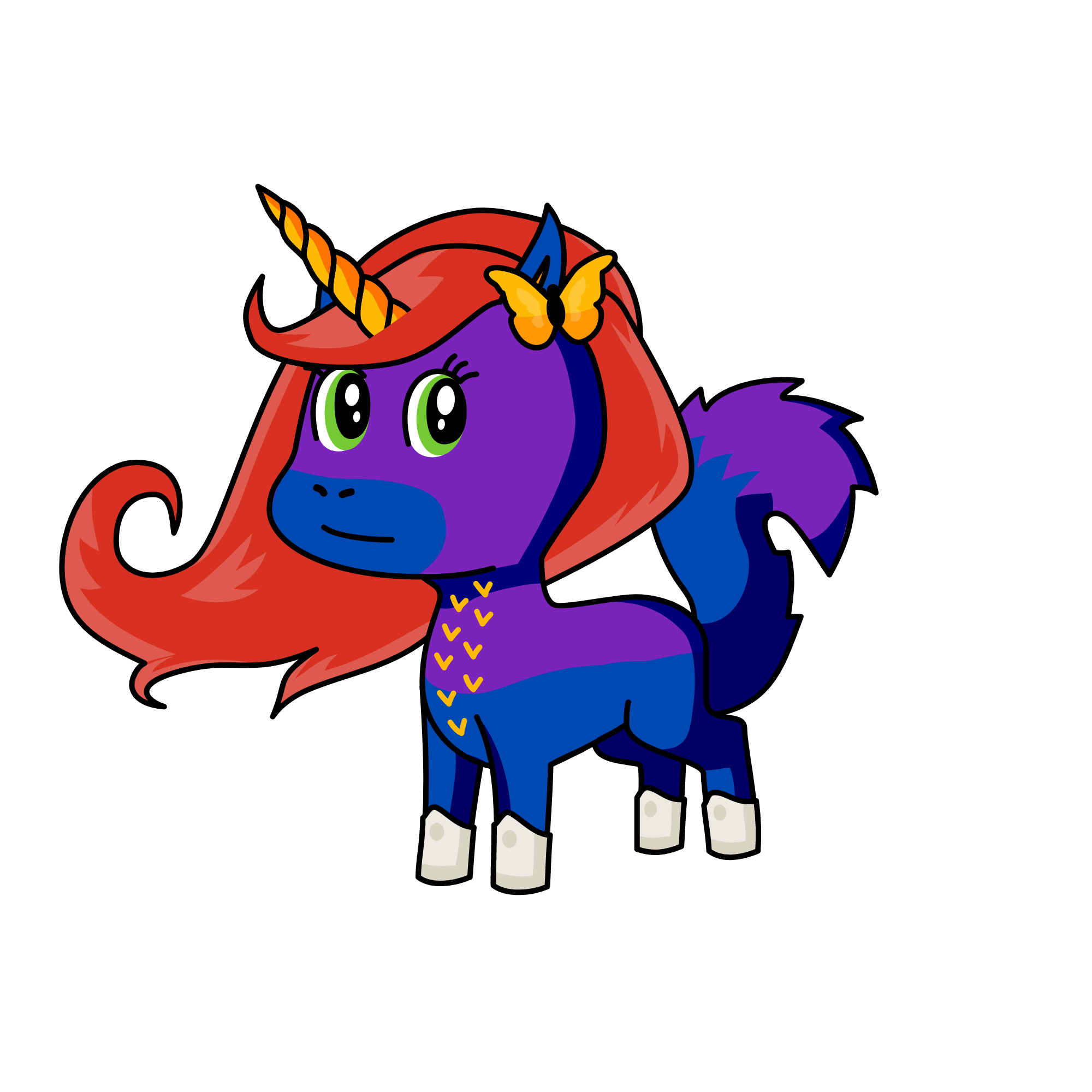 Blup, the unicorn