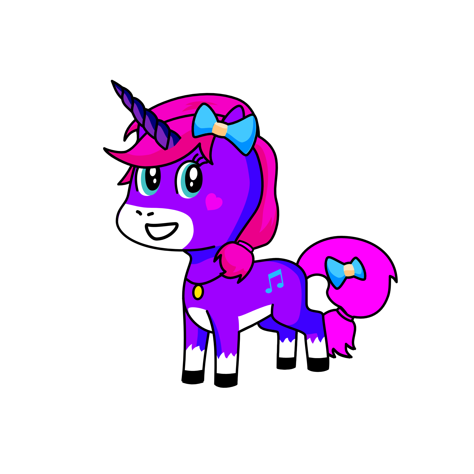 Violet, the unicorn