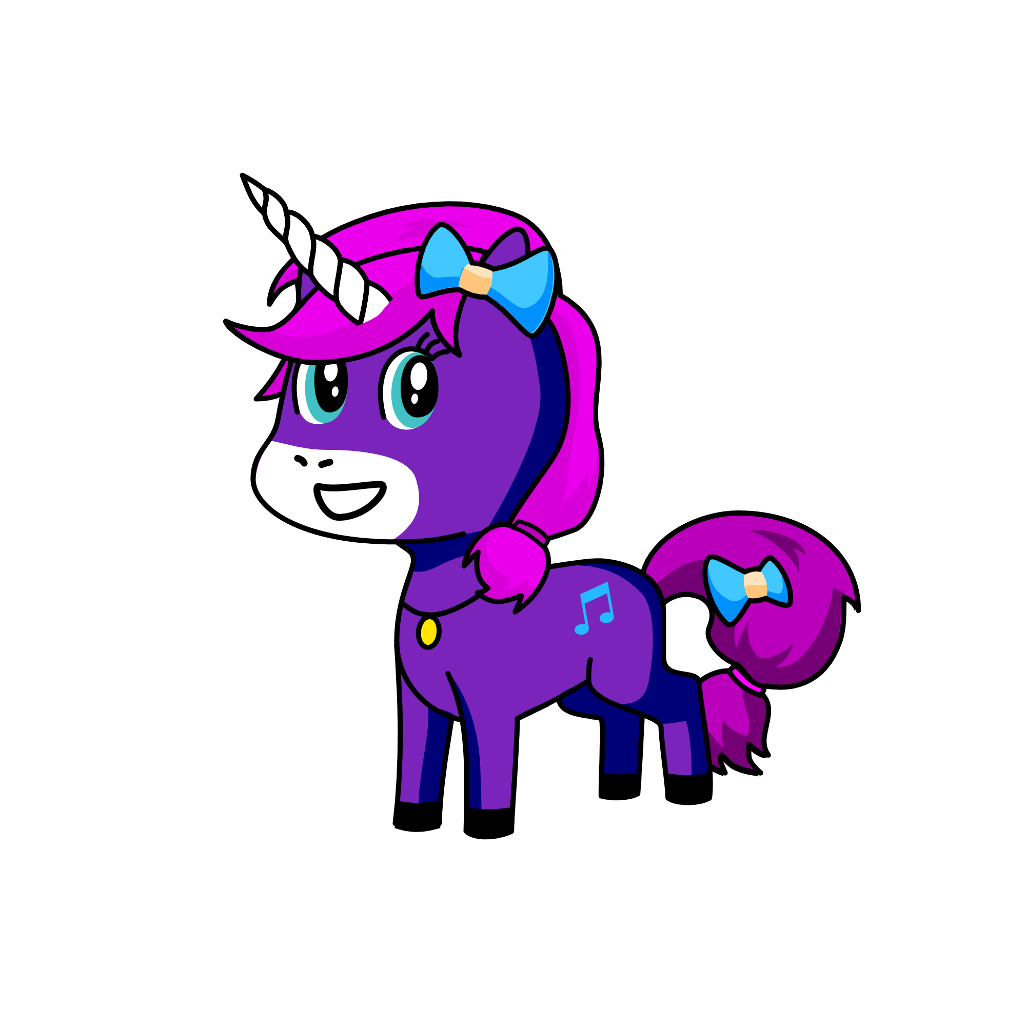 Violet, the unicorn