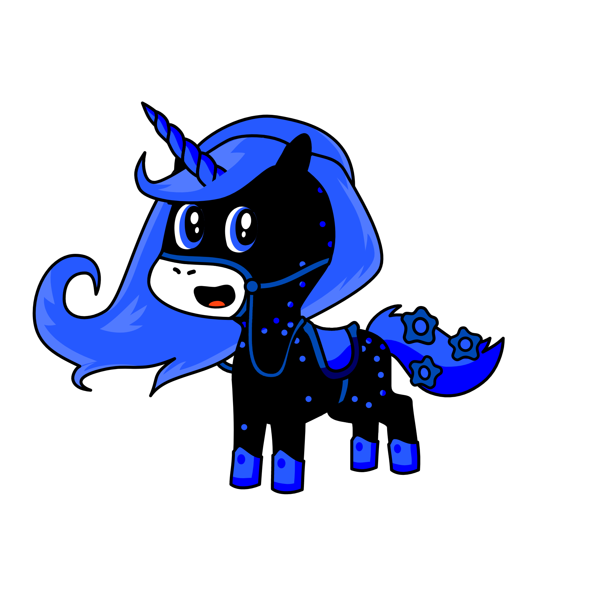 Princess Rose Blue, the unicorn
