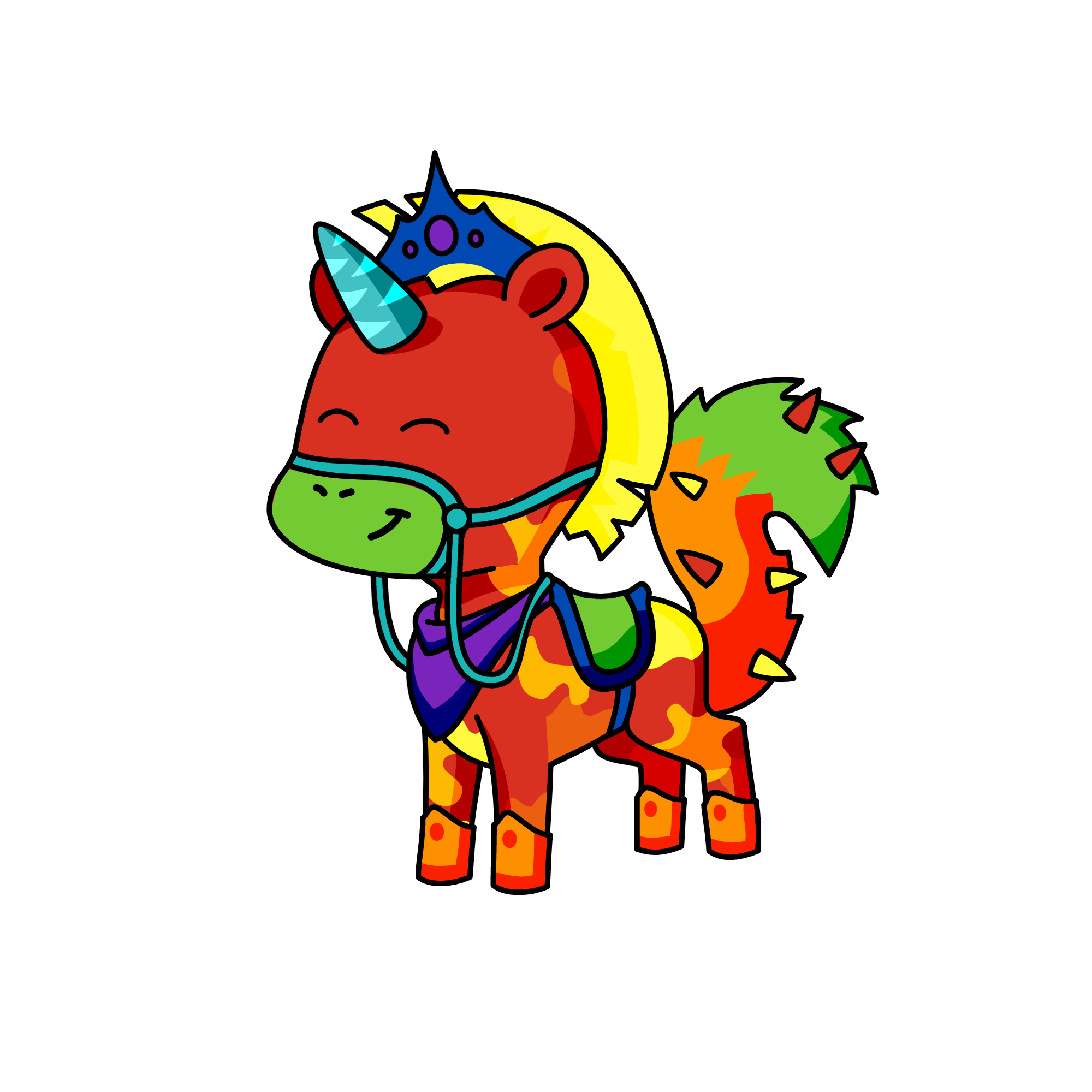Rainbow, the unicorn