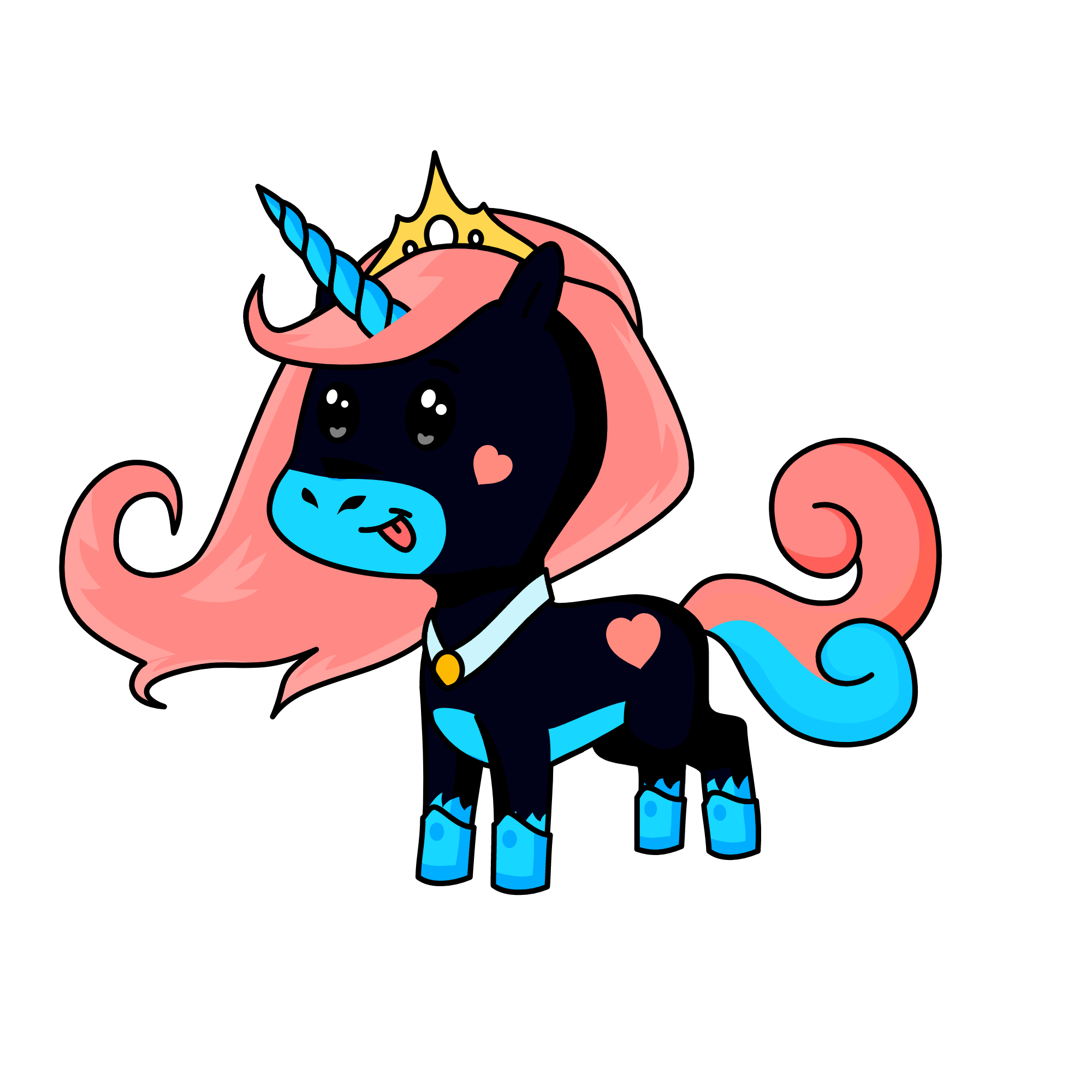 Princess Sparkleface, the unicorn