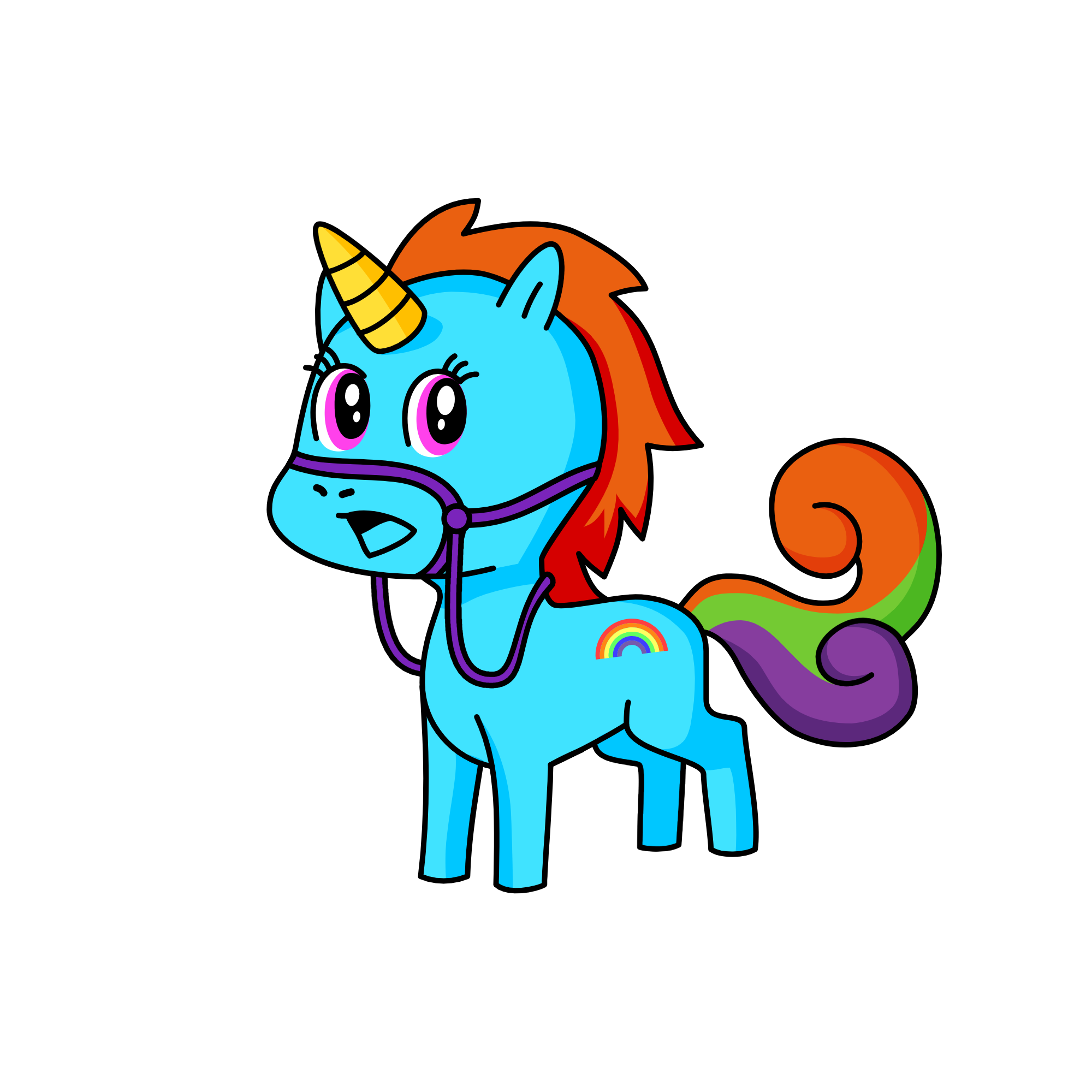 Rainbow Dash, the unicorn