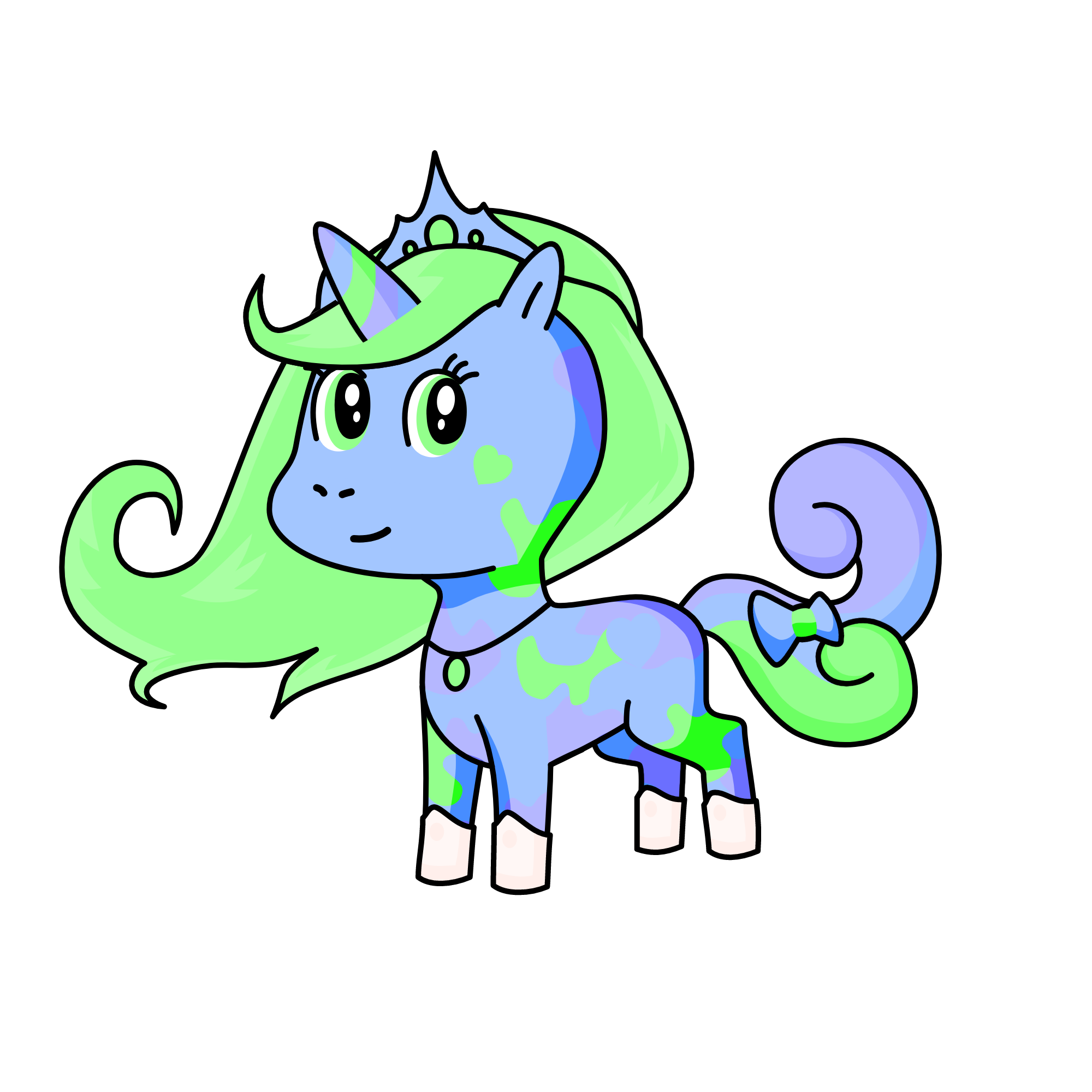 🦚, the unicorn