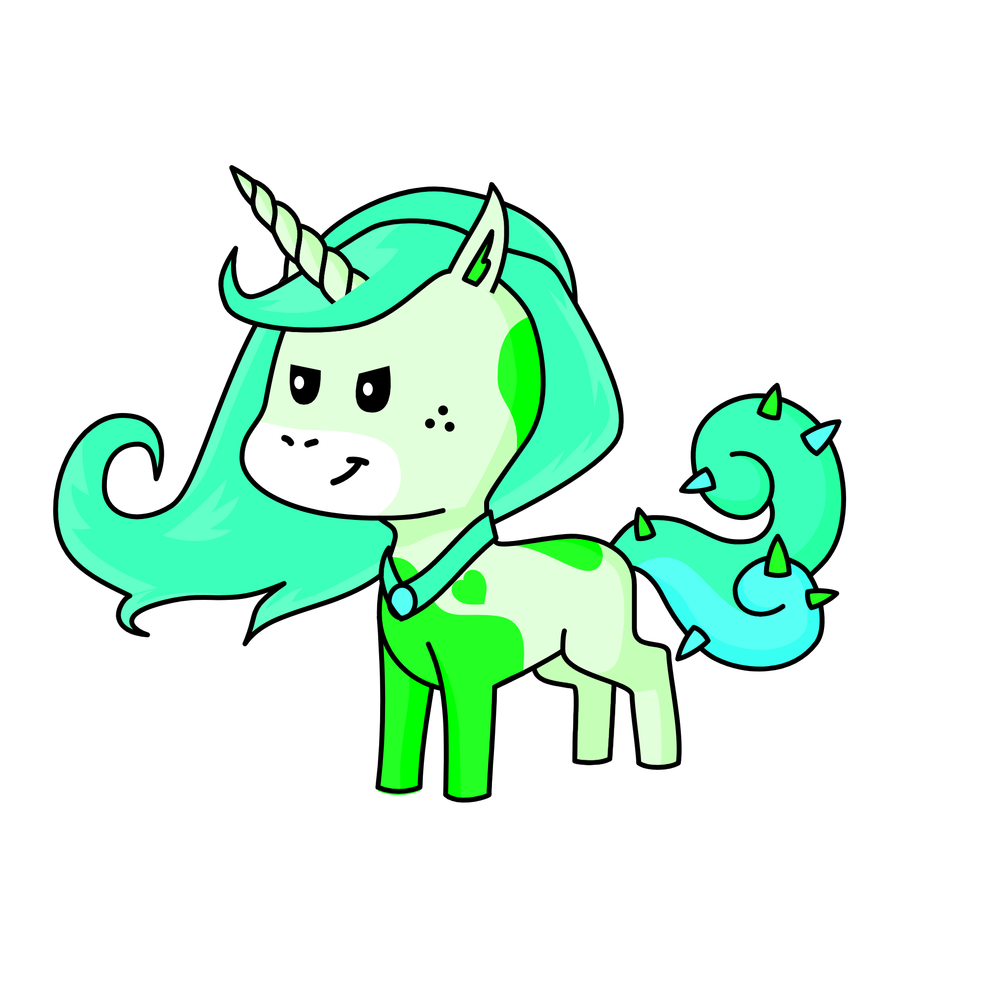 Mint, the unicorn
