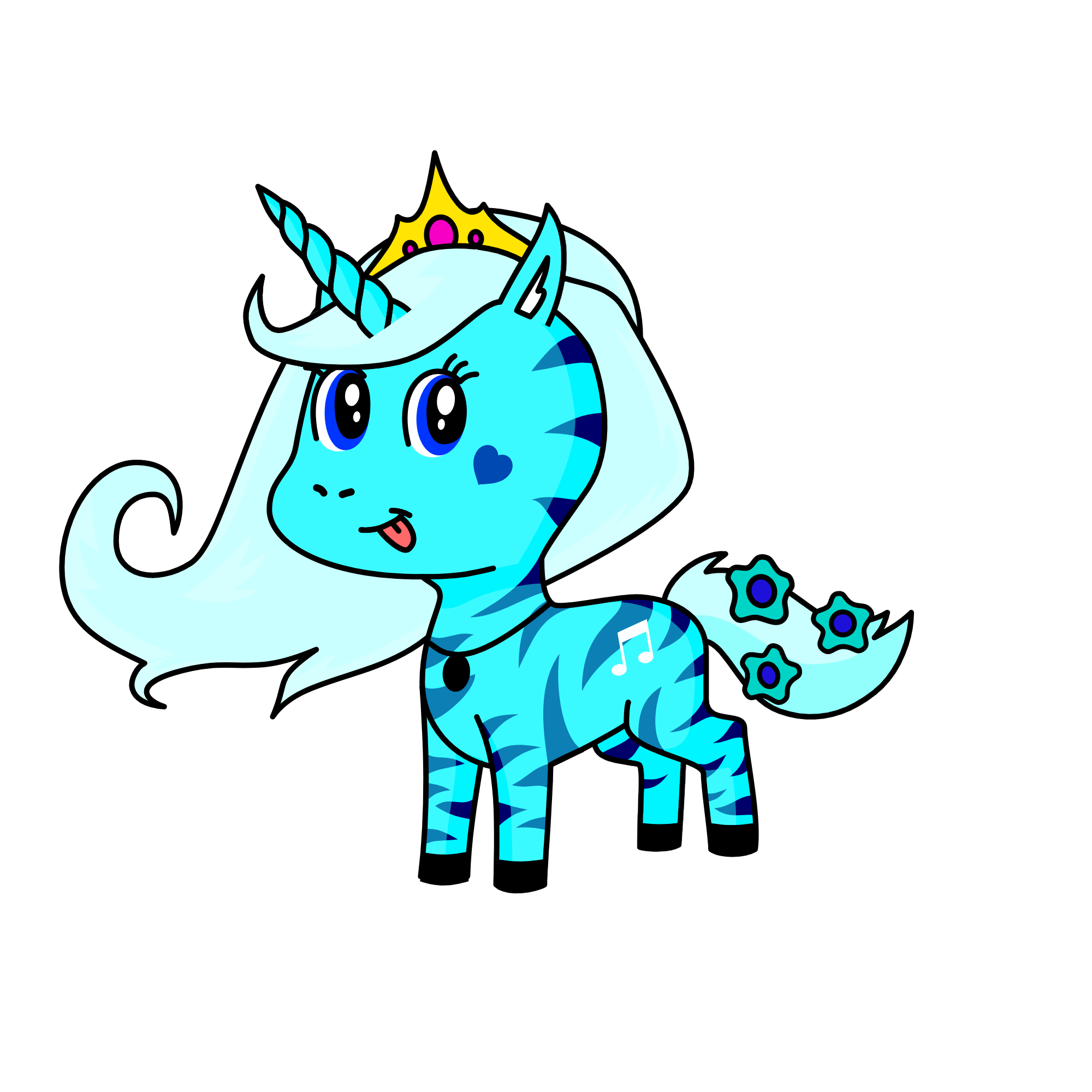 Cloudy, the unicorn