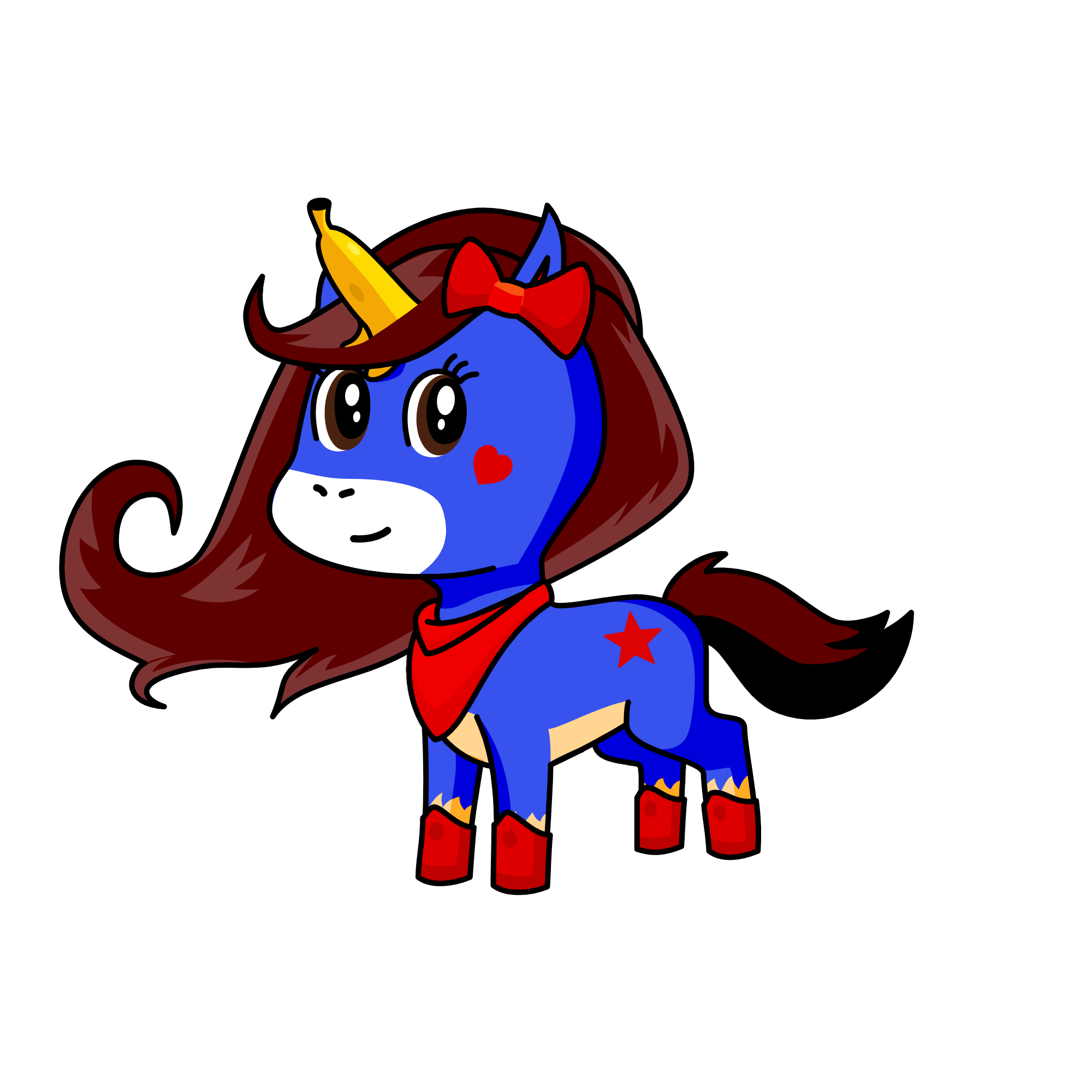 Super V, the unicorn