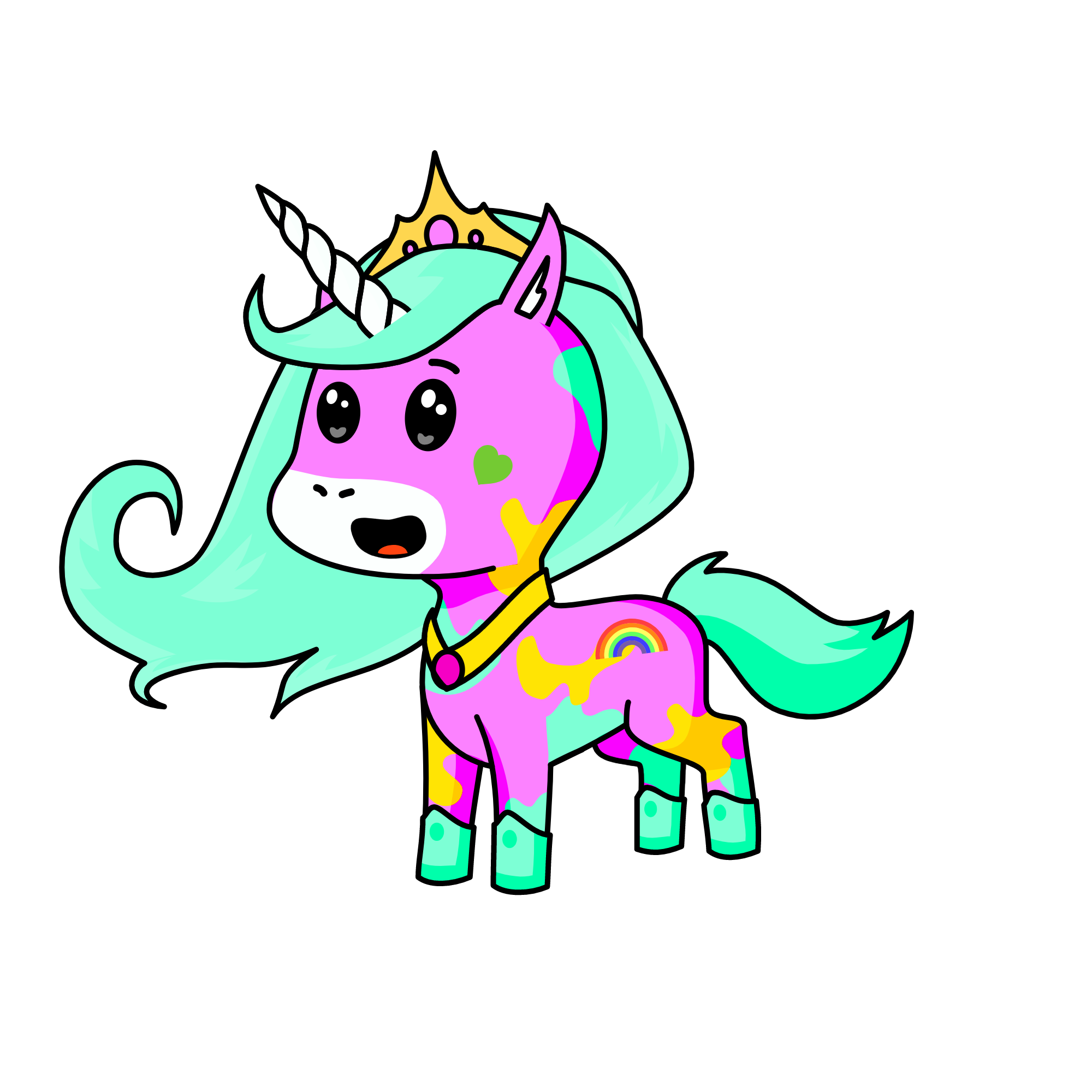 Queen cotton candy, the unicorn